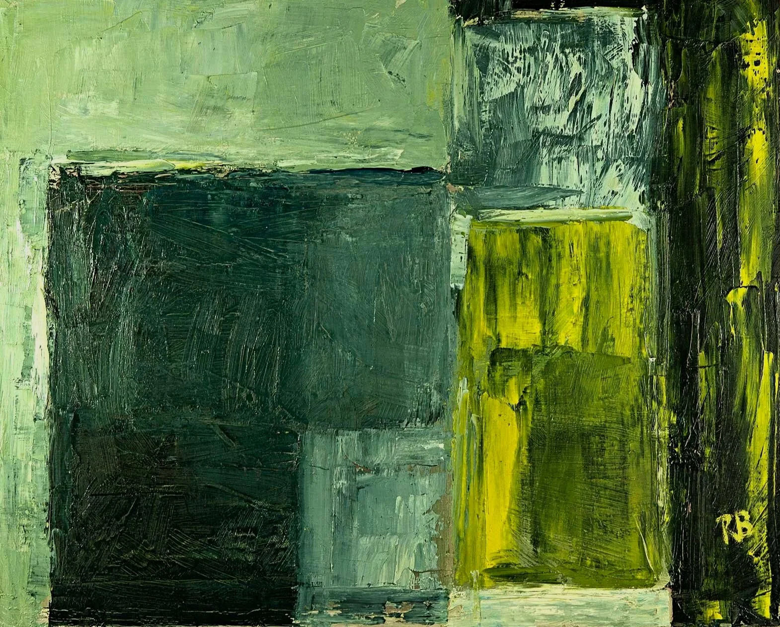 "Smallgreenyellow", 2008, oil on canvas, 40×50cm, private collection, Switzerland