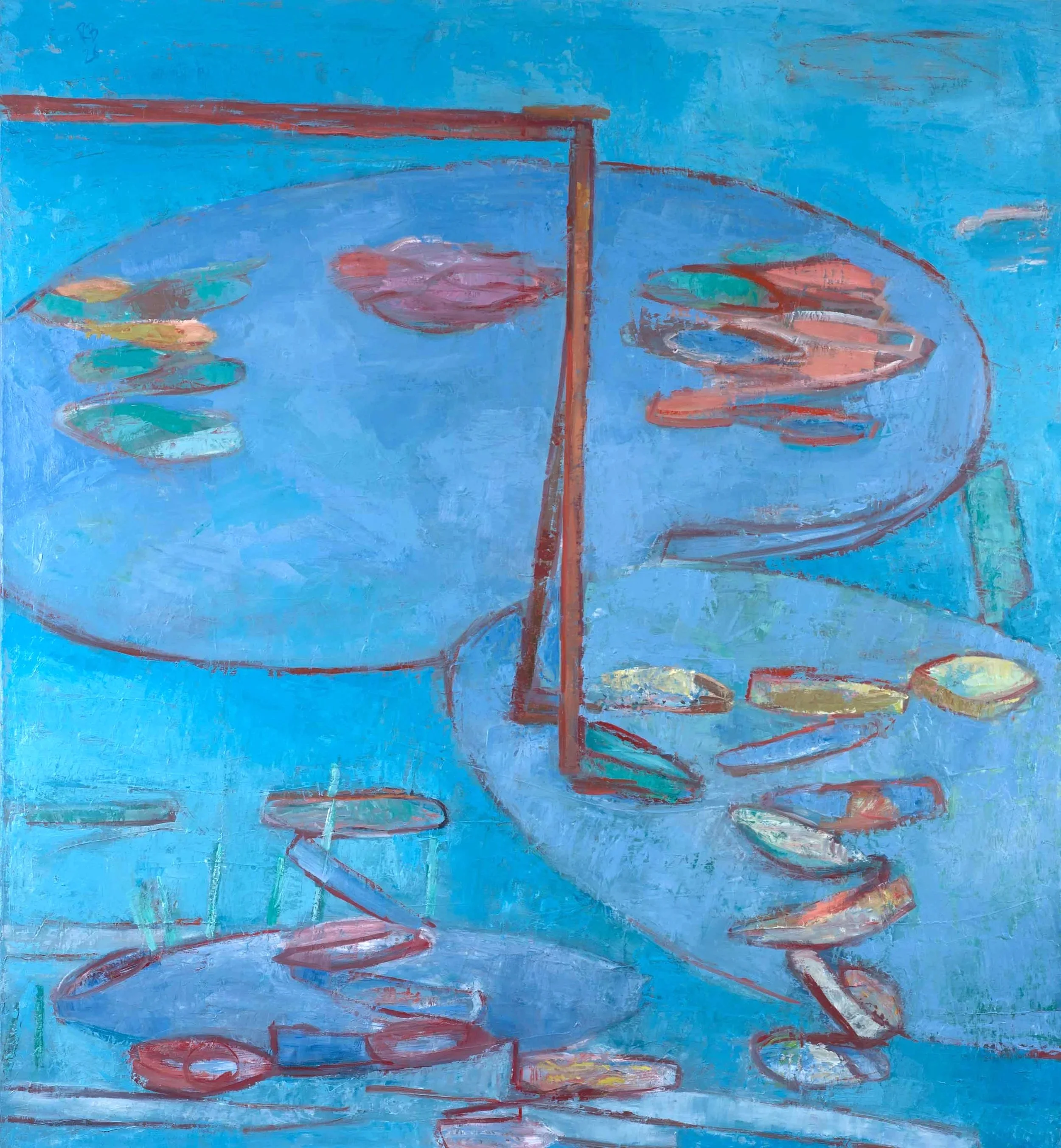 "Ankkalampi, Hanko, 2026, oil on canvas, 162x149cm, CHF 6000.-