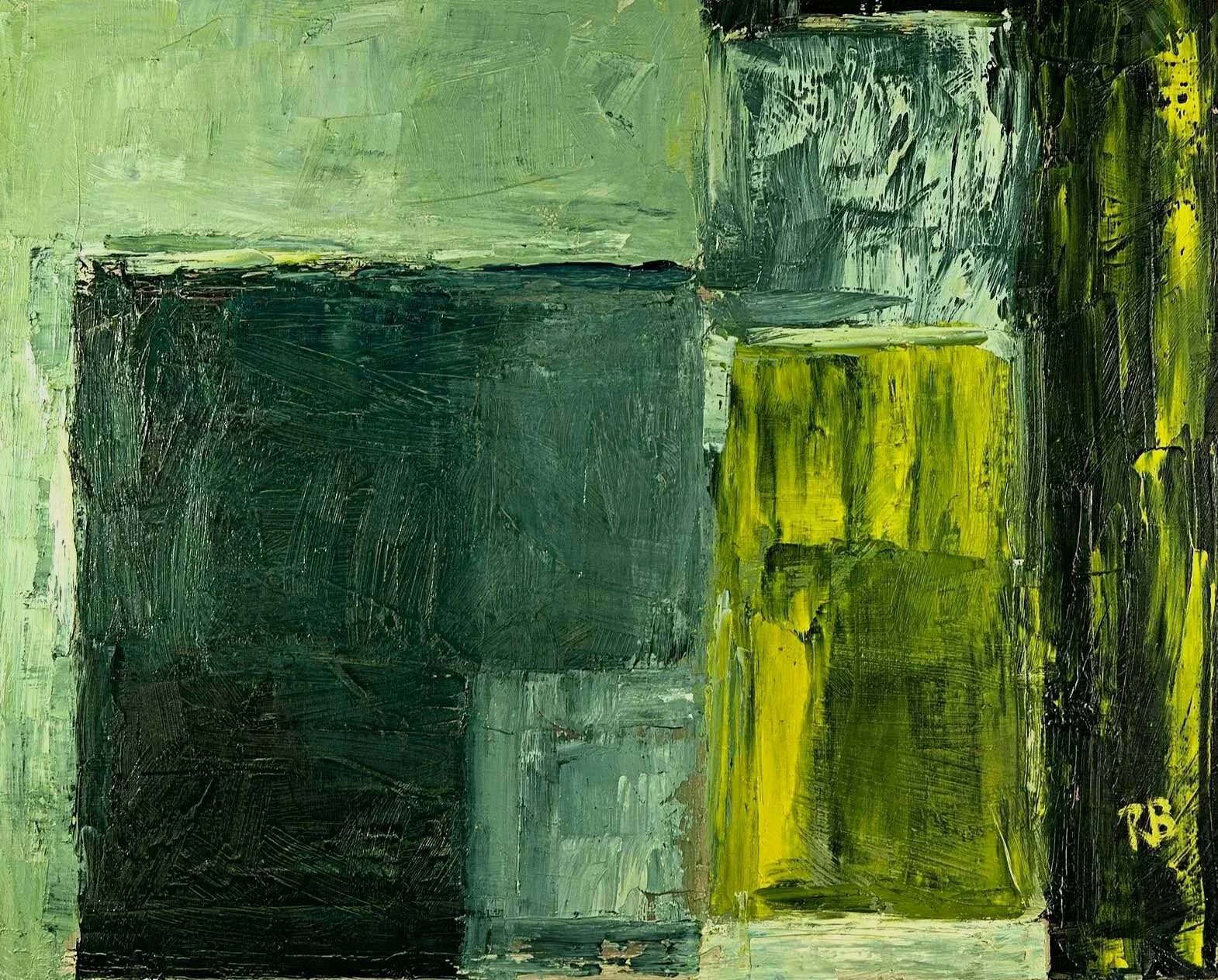 "Smallgreenyellow", 2008, oil on canvas, 40×50cm, private collection, Switzerland
