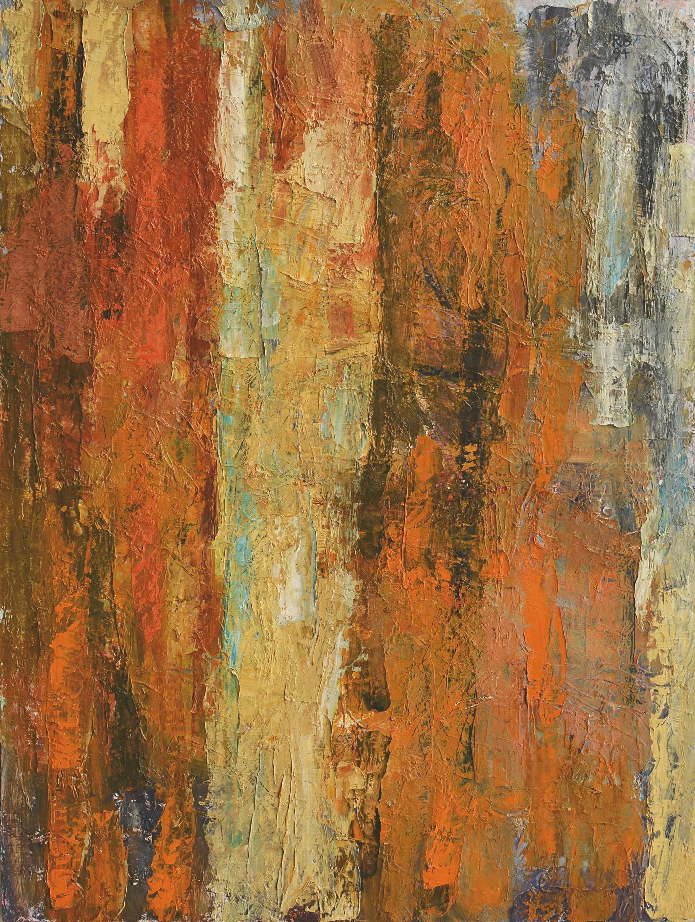 "Orangemauveicy", 1994, oil on canvas, 120×90cm, private collection, Switzerland