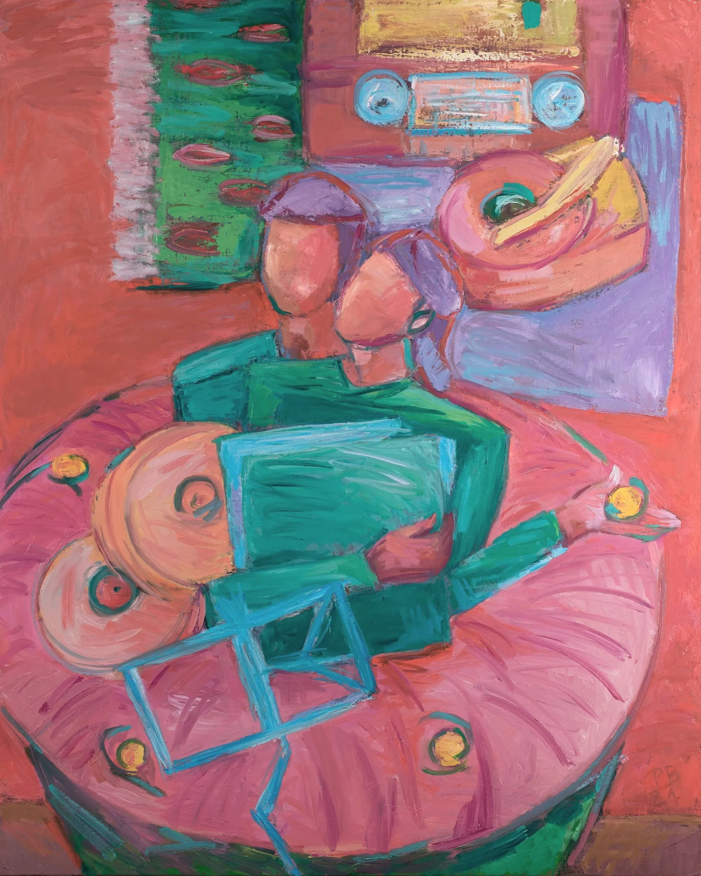 "Under the red sky", 2024, oil on canvas, 100×80cm, CHF 3200.-