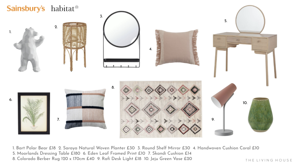 Sainsburys and habitat homeware finds