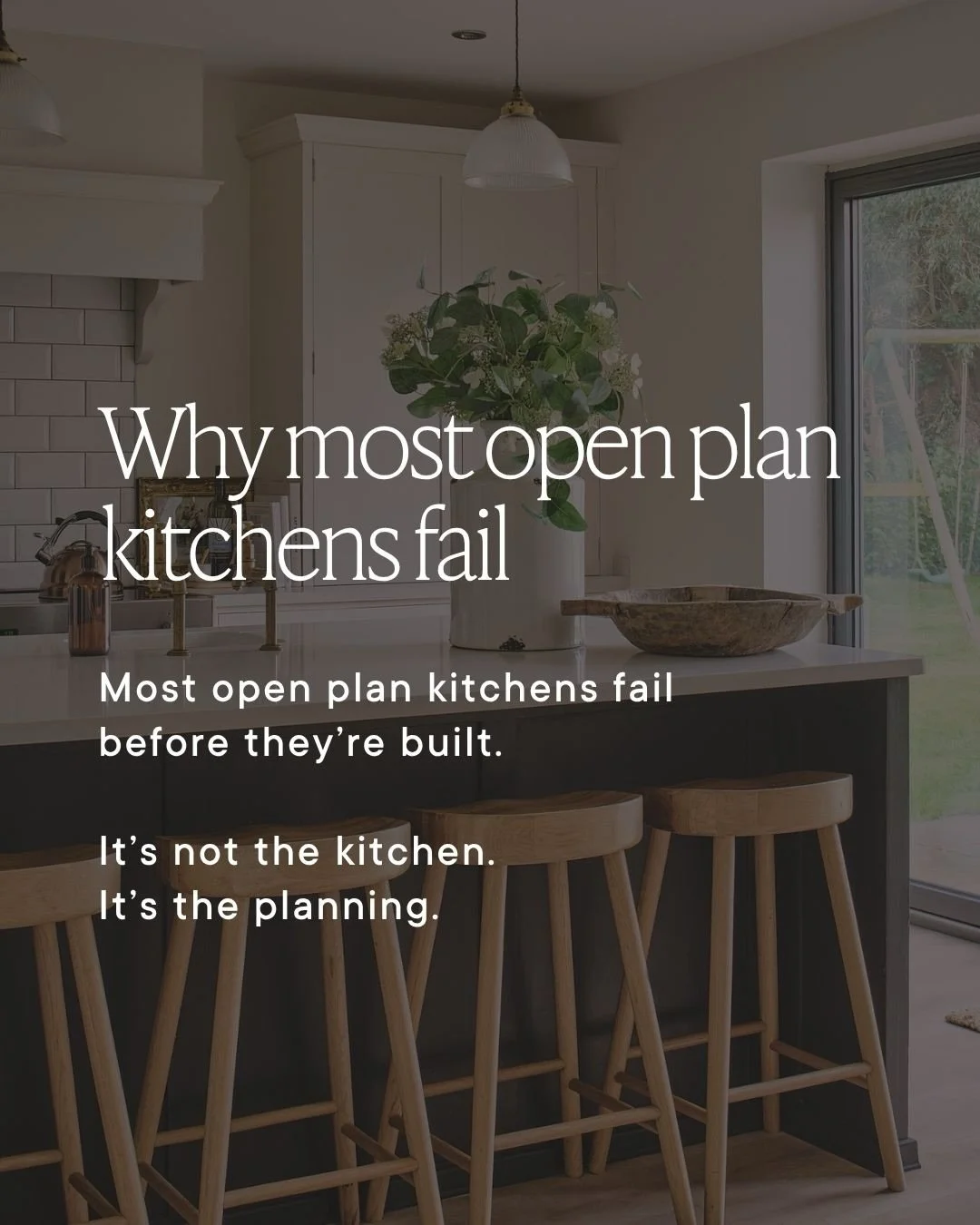 Most open plan kitchens don&rsquo;t fail because of the kitchen itself, they fail because of what happens before it.

The layout decisions.
The flow between spaces.
How the room actually needs to function day to day.

These are the parts most people 