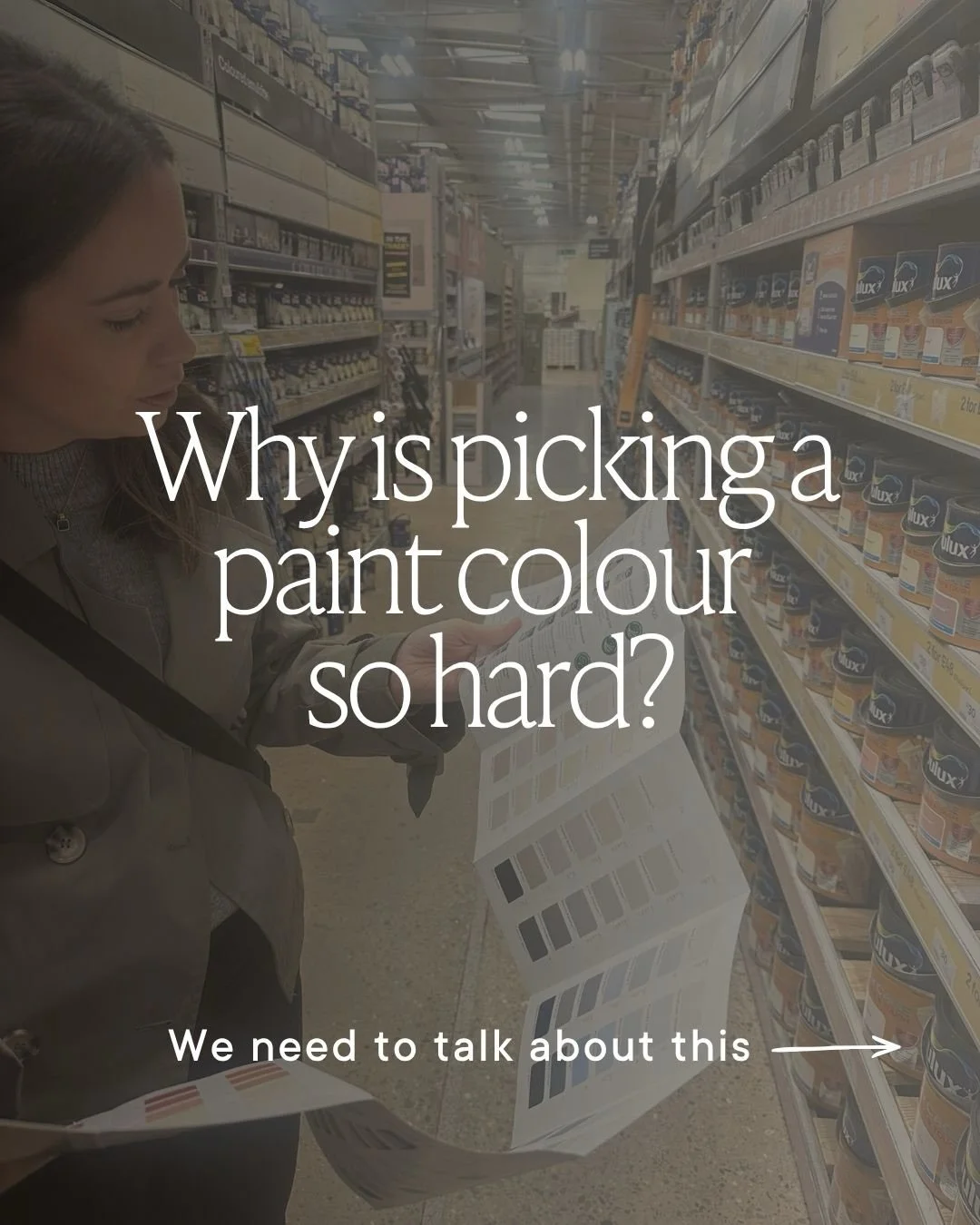 Why is picking a paint colour so hard? We need to talk about this. ⬇️

Some brands have over 40 shades of white &mdash; and that&rsquo;s just white. Add every brand, every tone, every finish&hellip; and you&rsquo;re suddenly facing thousands of choic