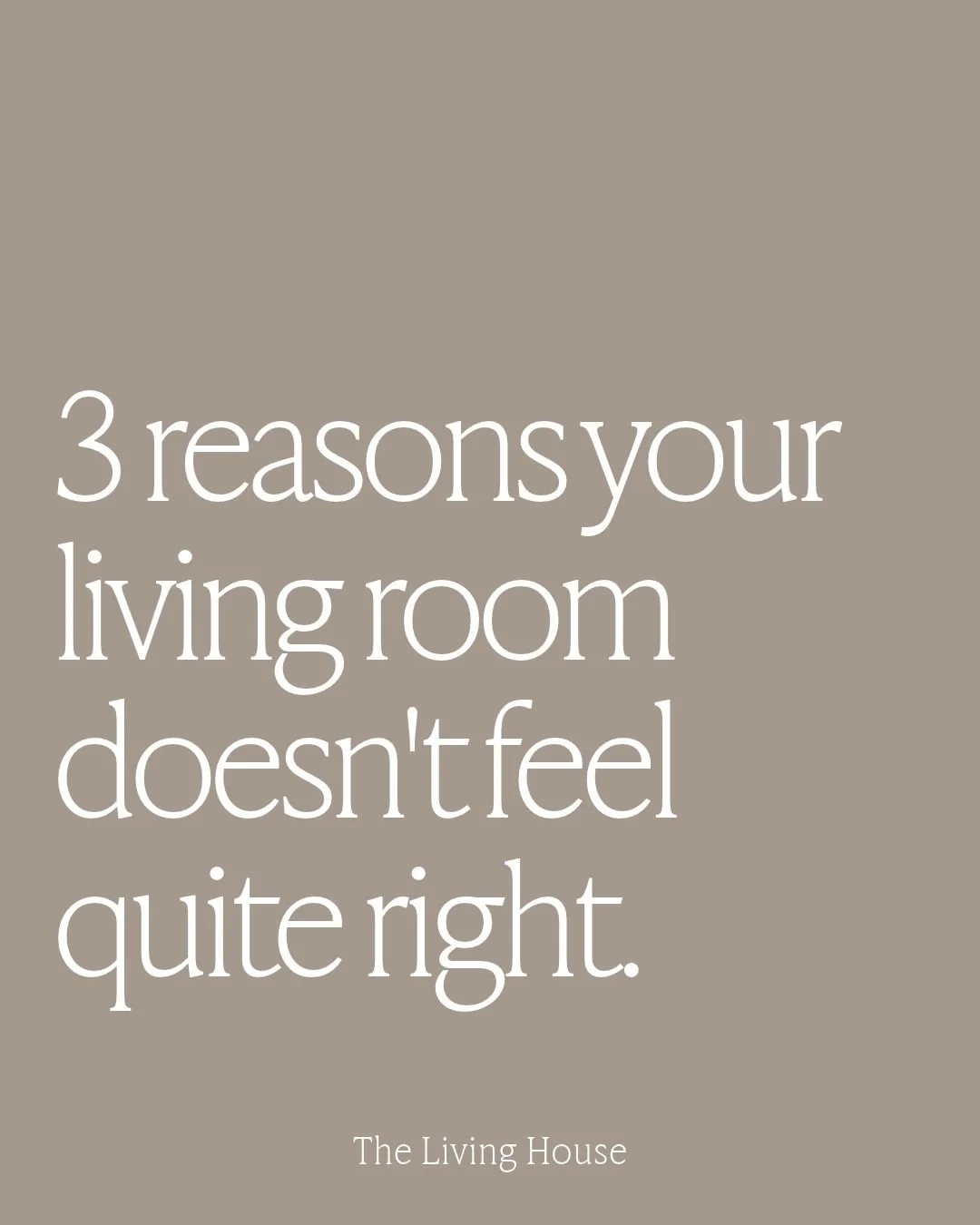 Ever feel like your living room just isn&rsquo;t quite there yet? 

You&rsquo;ve saved the Pinterest images. You&rsquo;ve thought about the sofa. You might even have bought the rug.

So why doesn&rsquo;t it feel the way you imagined?

Sometimes, it&r