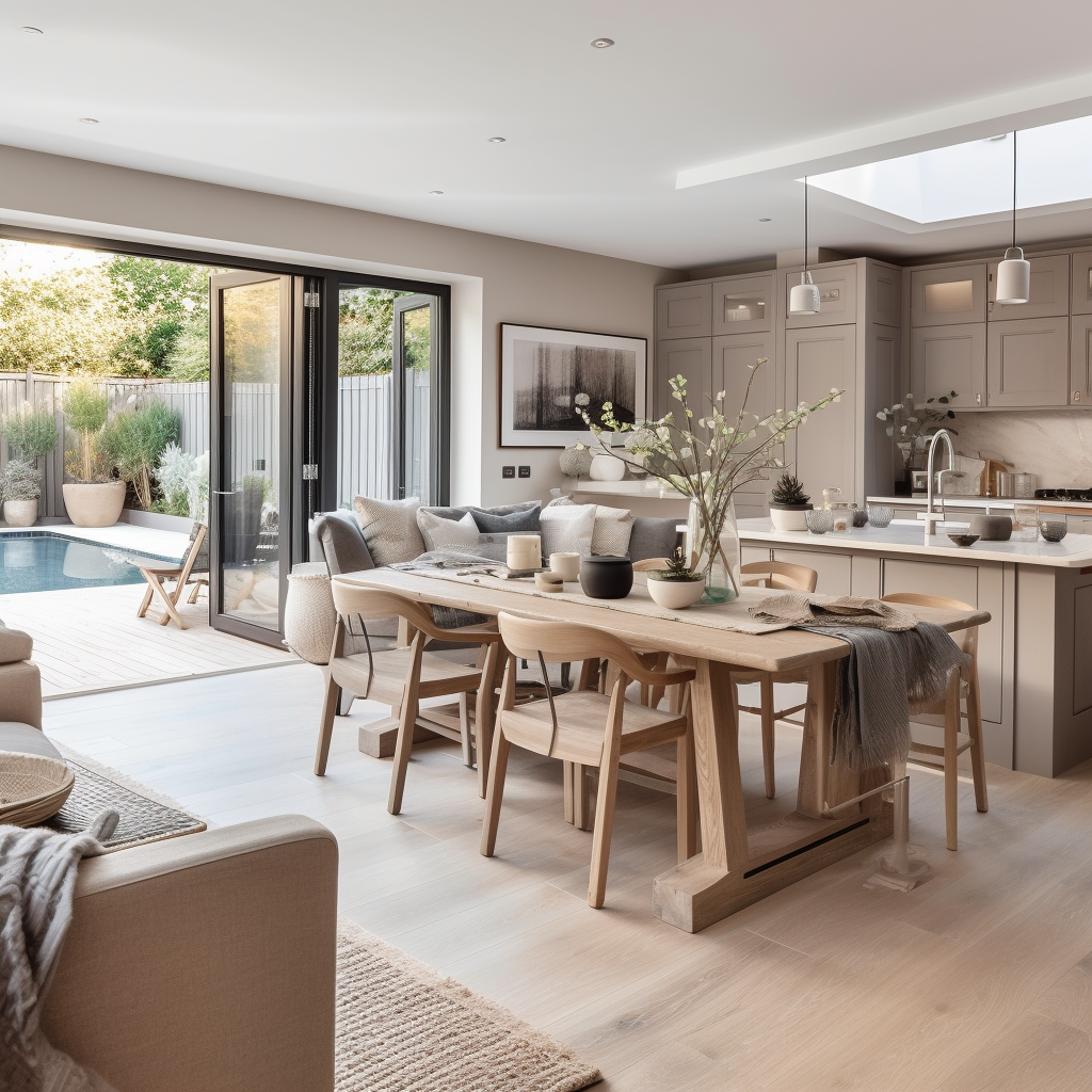 Modern Open Plan Kitchen Dining Room