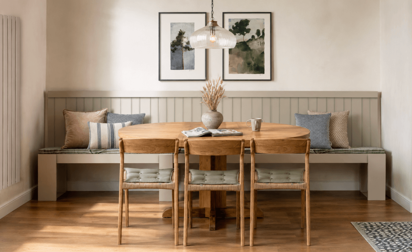 Neutral Dining Room Nook Ideas