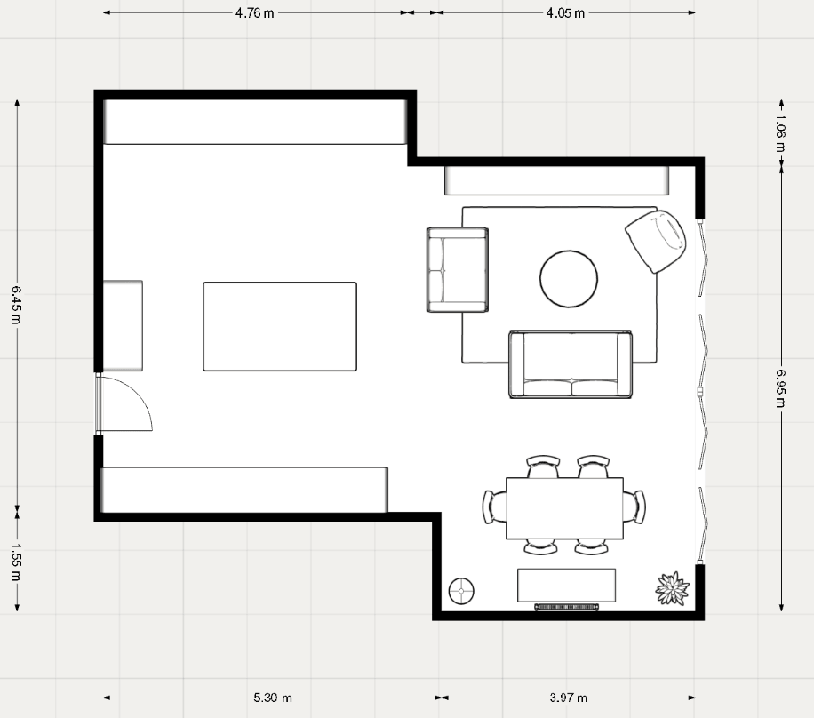 The Living House To Scale Floorplan
