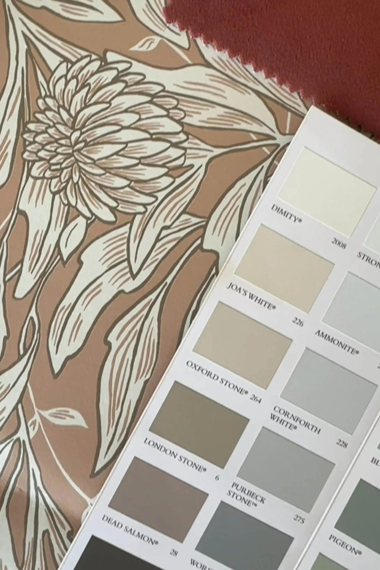 Moodboard Wallpaper Fabric Paint