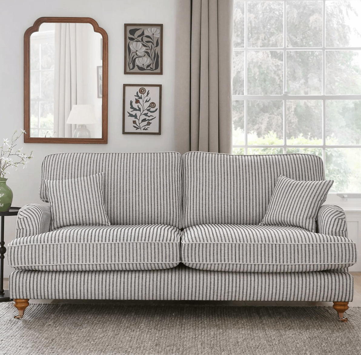 Very Home Bay Navy Stripe Sofa