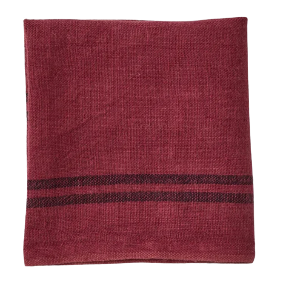Charvet Linen Tea Towel Russet Red.png