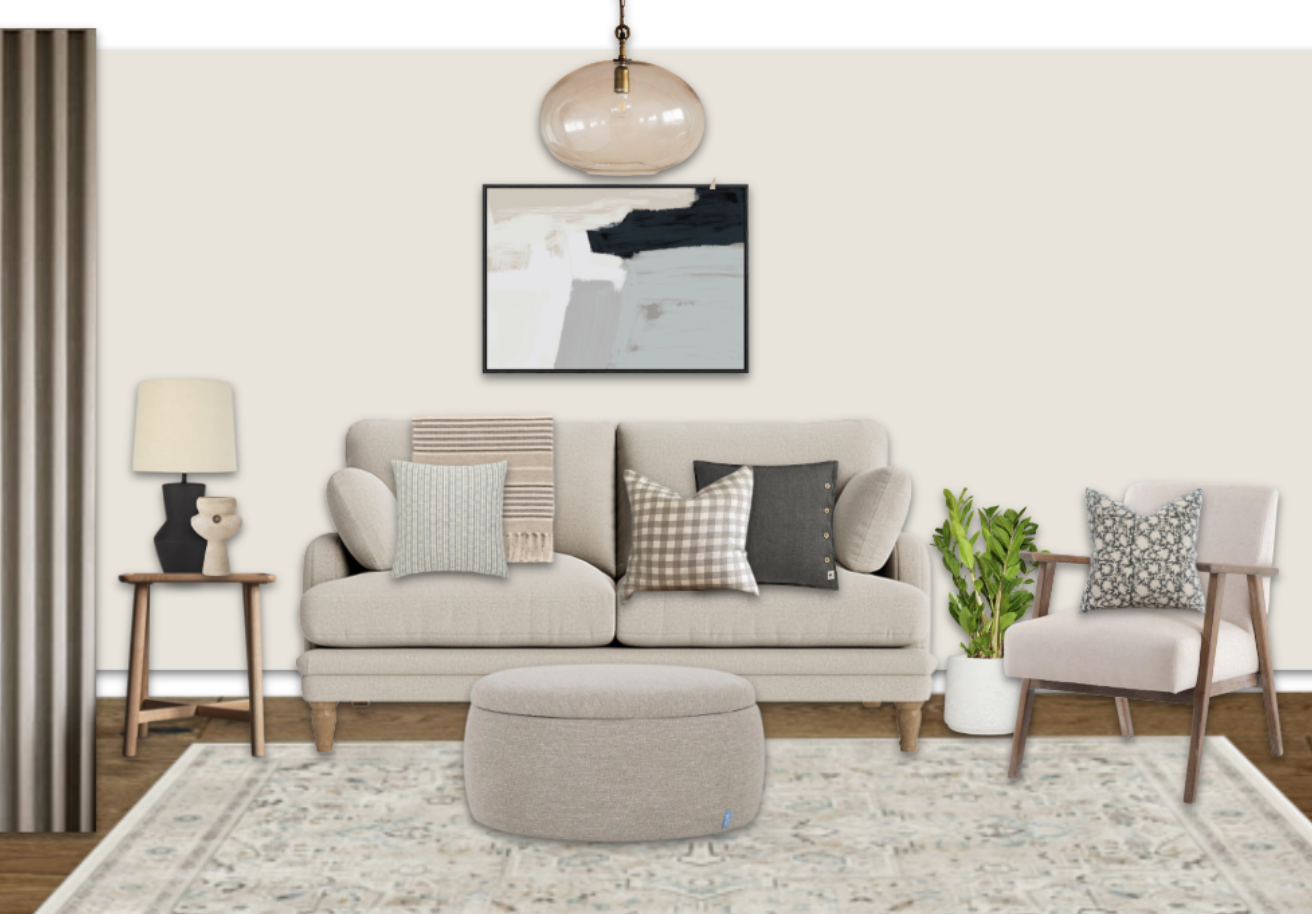 View of Open Plan Living Area In A New Build Apartment Interior Design ...