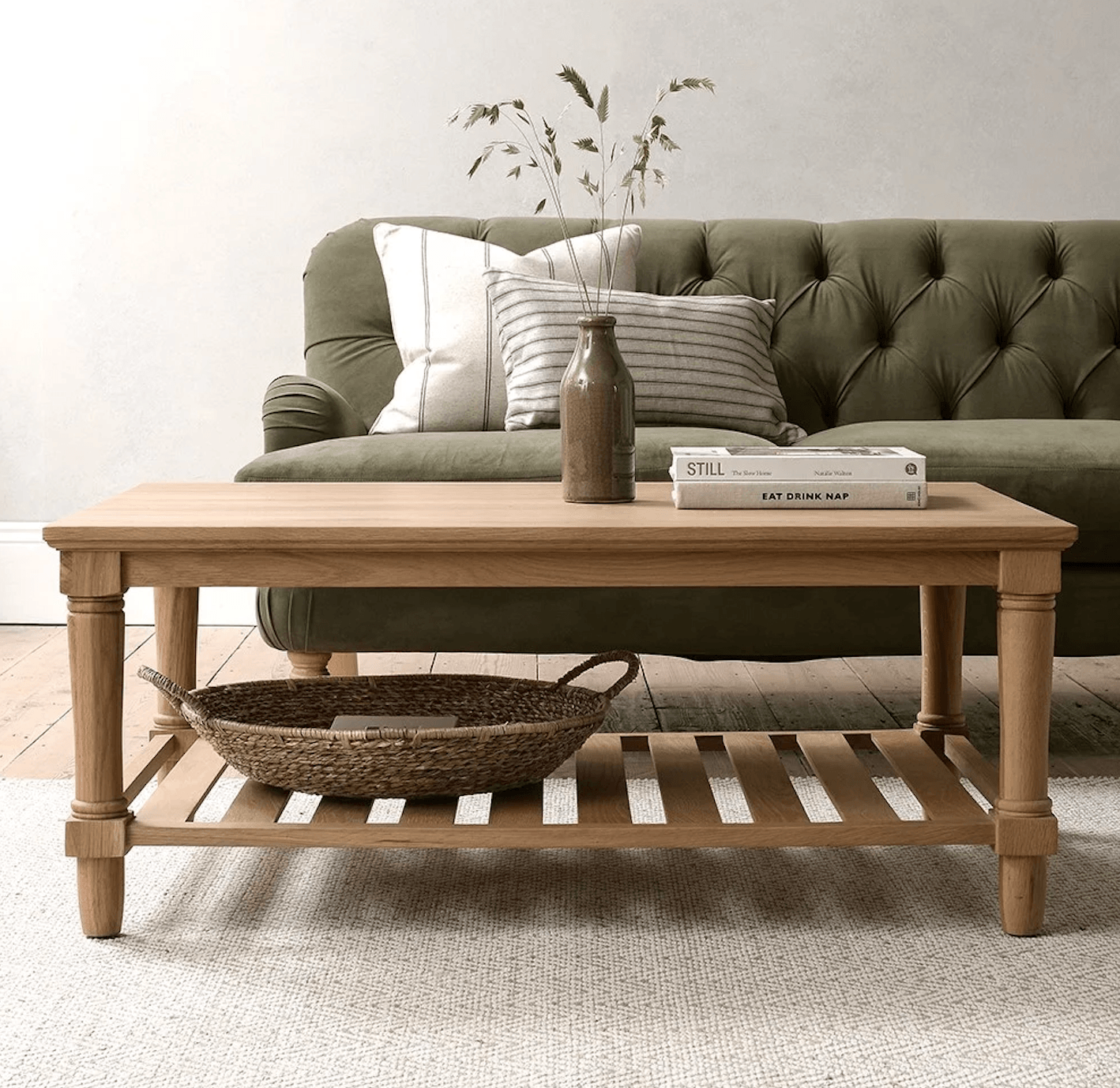 Timeless Living Room Oak Coffee Table Natural Materials