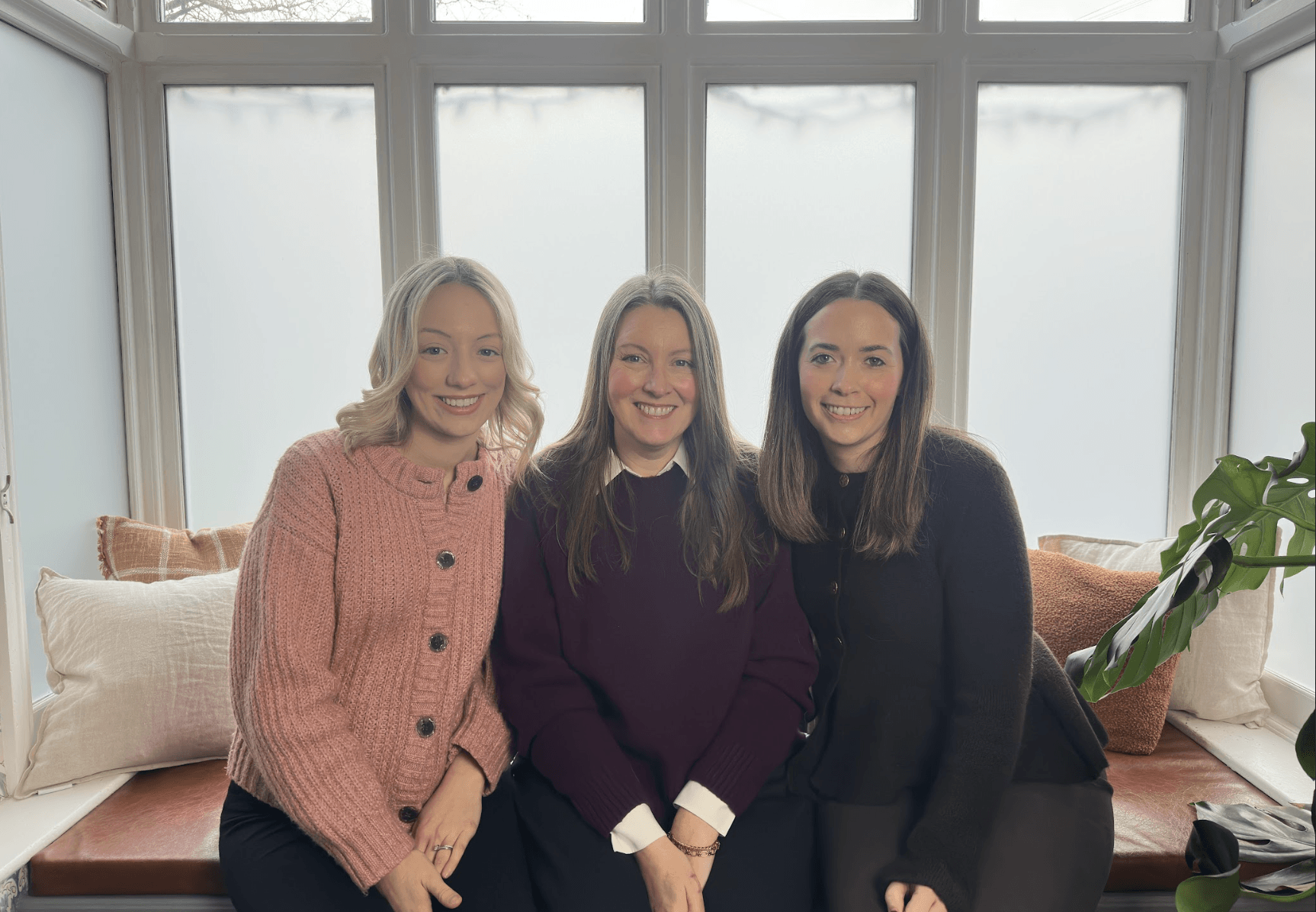 Sophie, Catherine and Becky at The Living House