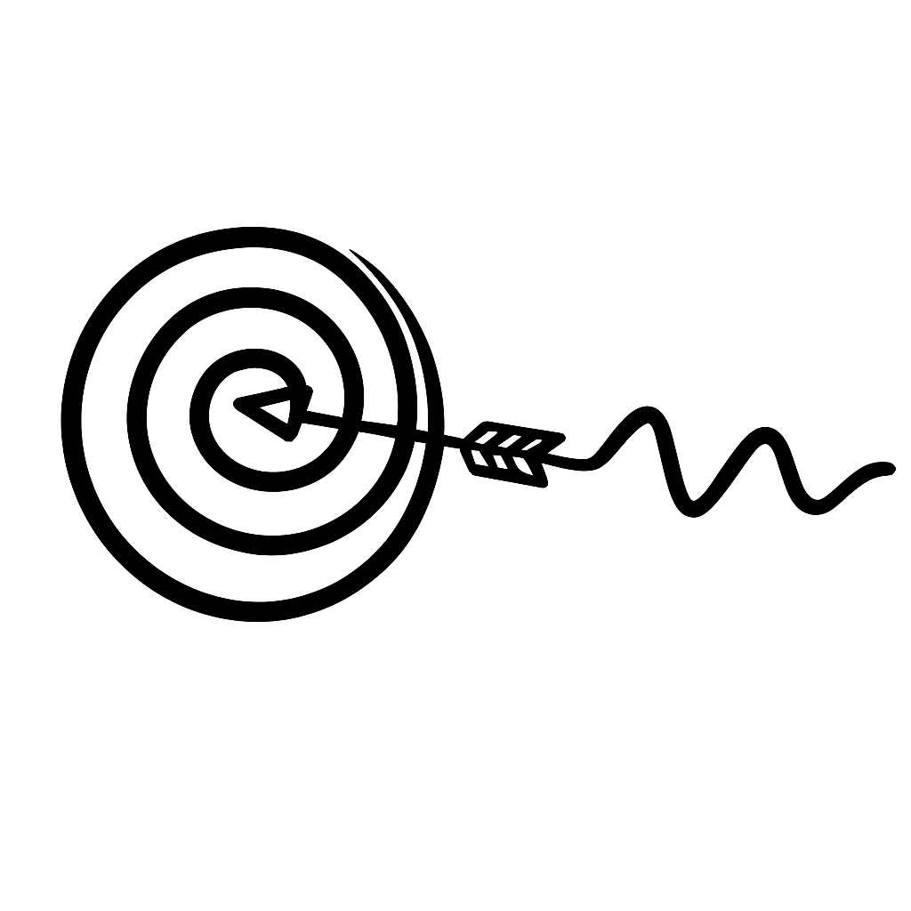 Arrow into center of target