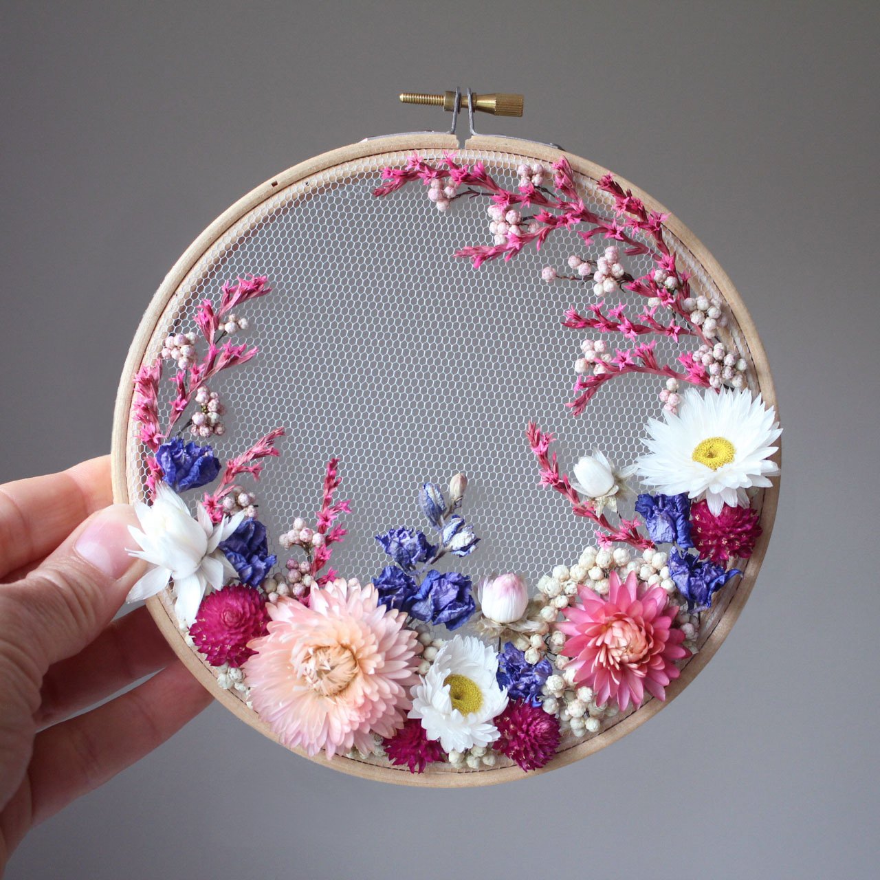 Olga Prinku Embroidery on Tulle — Dried & Floral