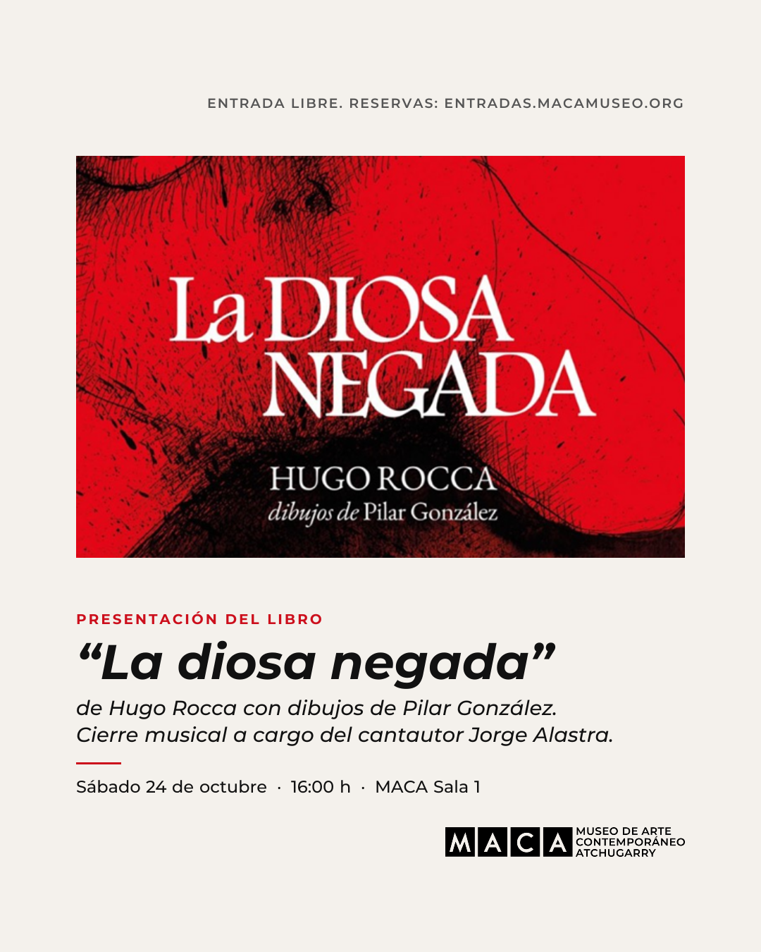 Presentación de libro "LA DIOSA NEGADA" de Hugo Rocca