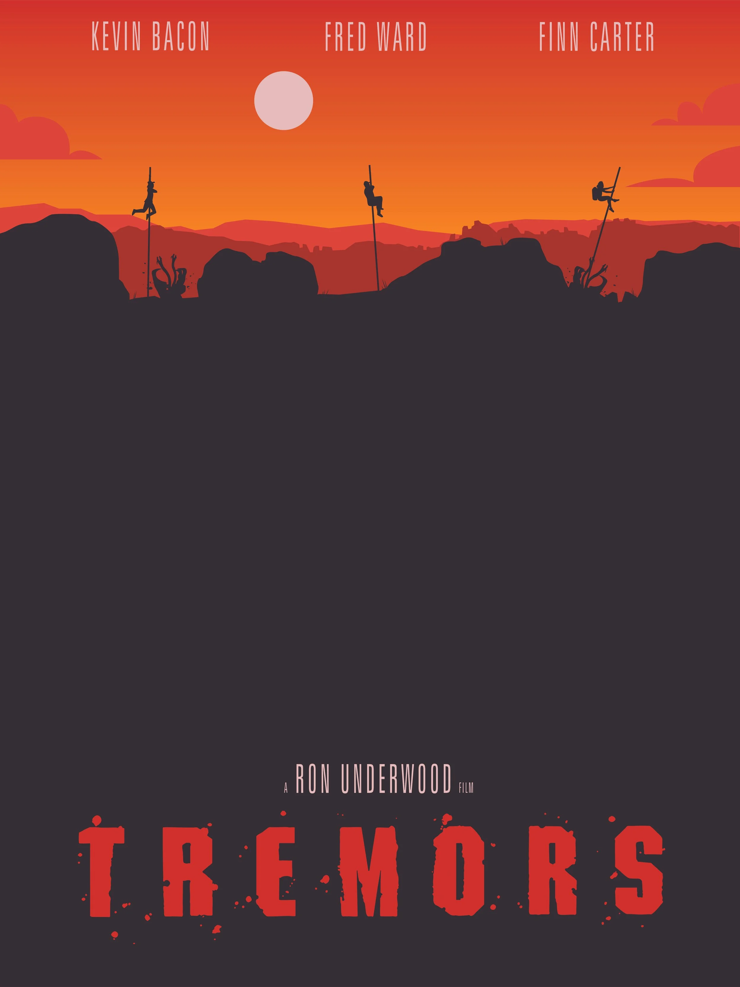 Tremors Flat Illustration Movie Poster