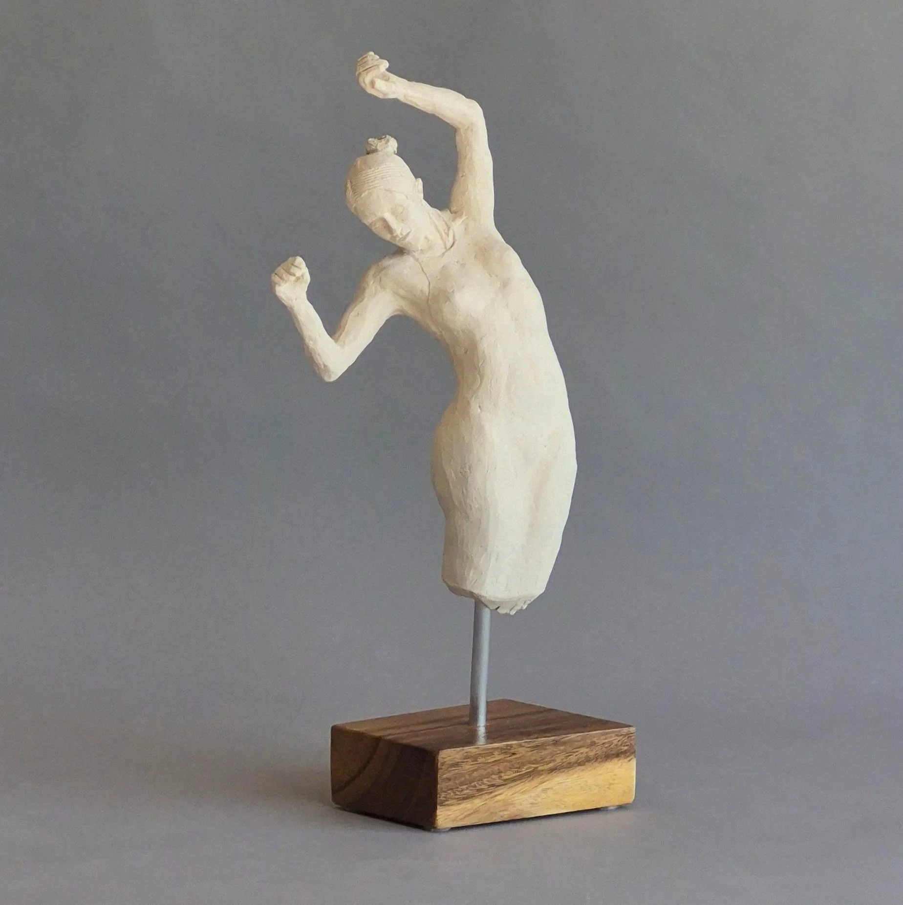 Jack Shapiro, Flamenco, 2025, White ceramic on wood base, 22 inches, $650