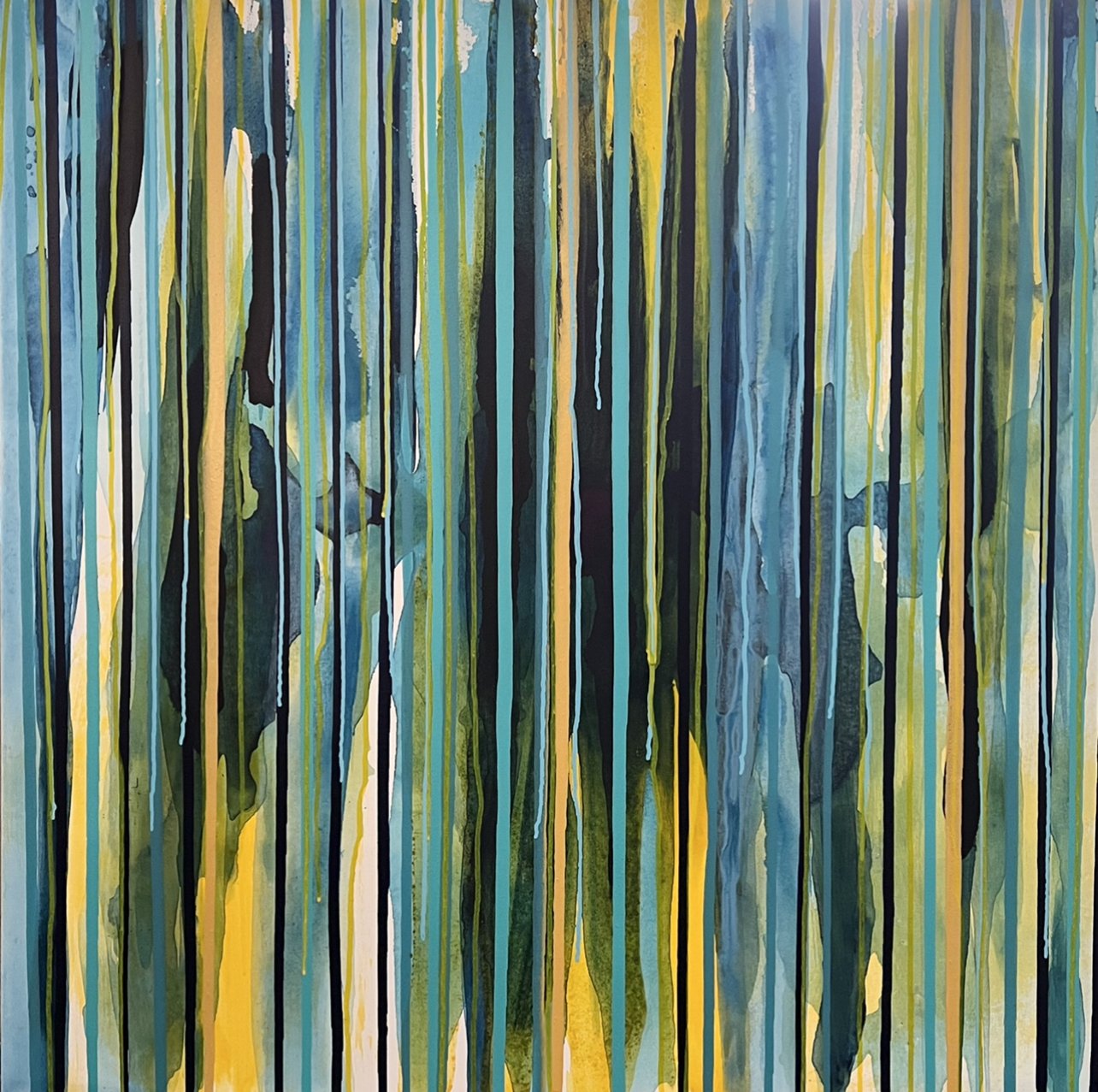 Unwinding, 2021, Acrylic on gallery wrapped canvas, 36 x 36 inches | SOLD