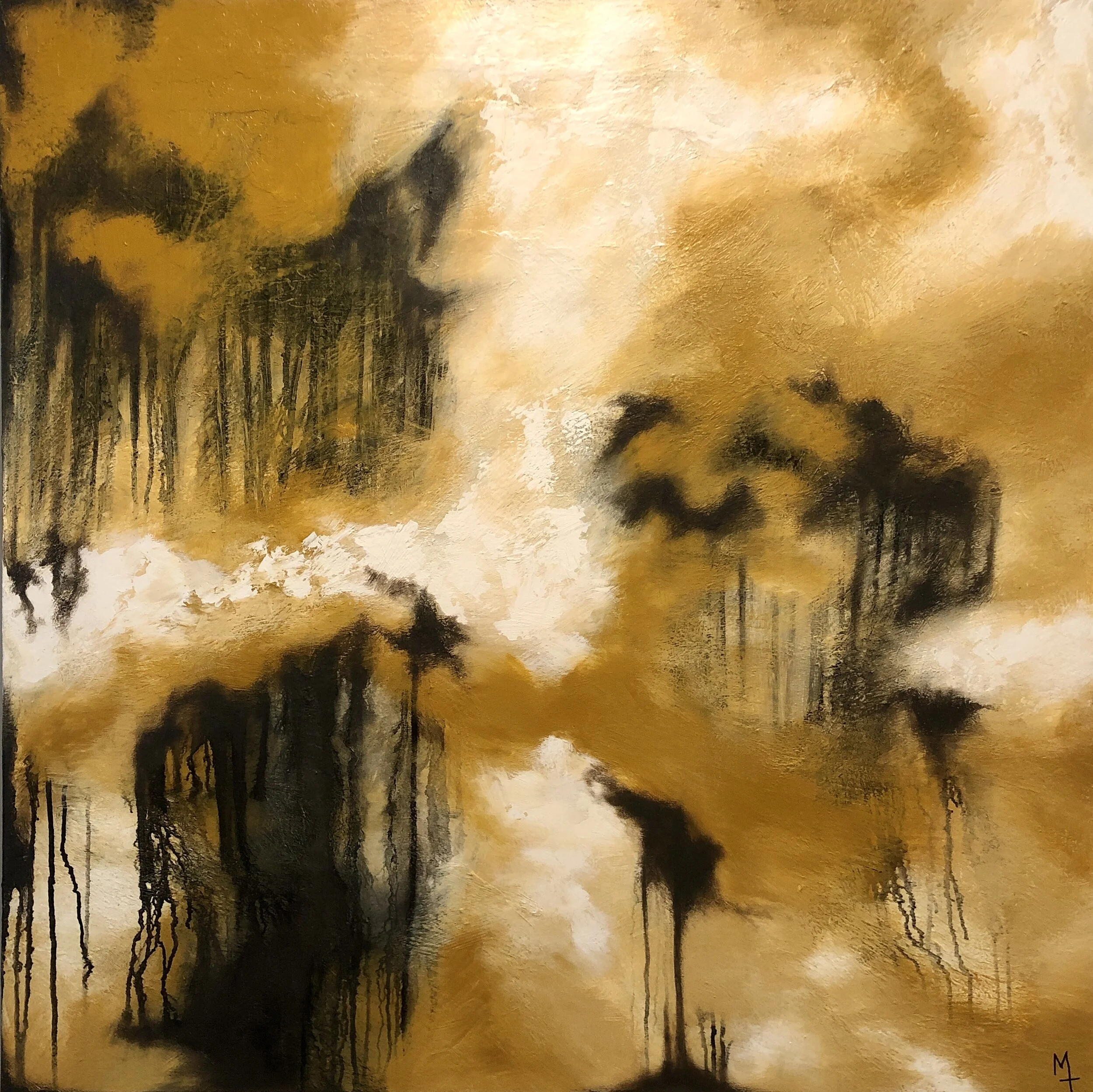 Aurum, 2019, Acrylic on canvas, 48 x 48 inches | INQUIRE