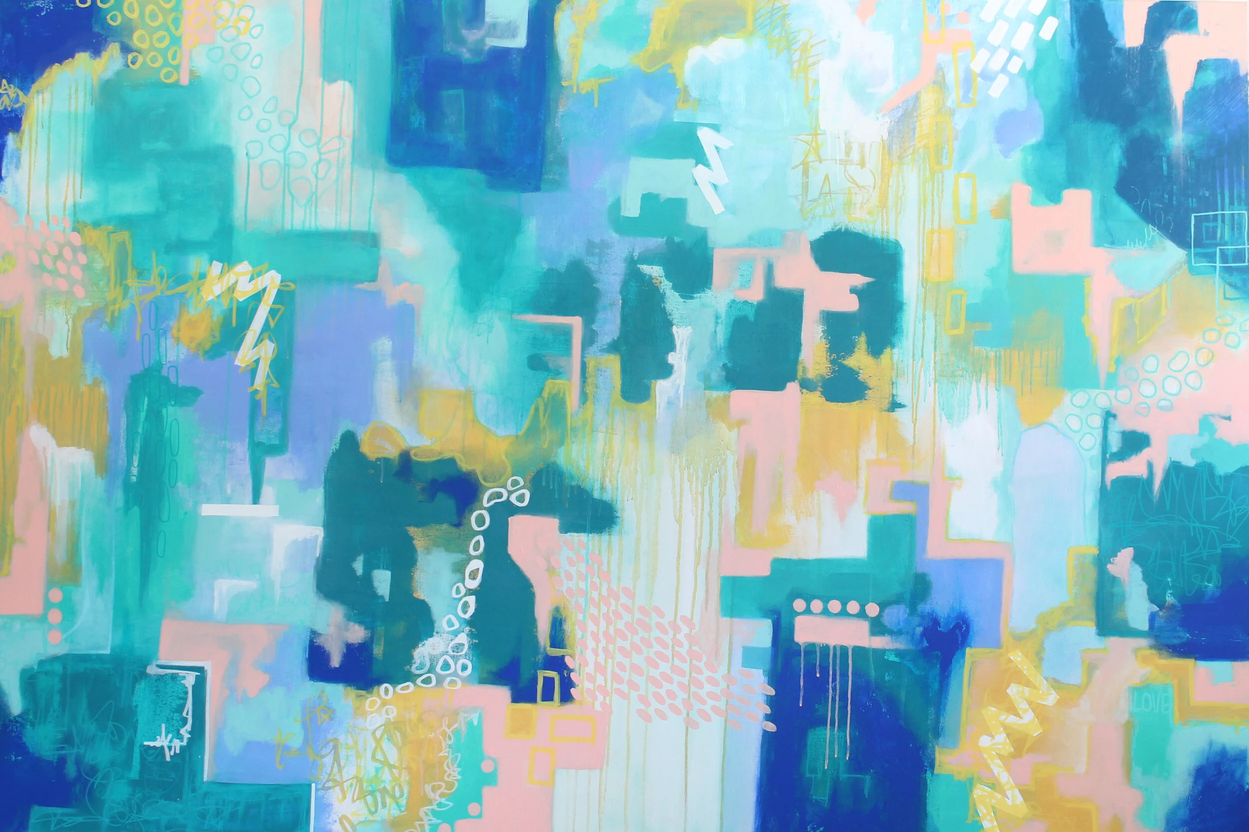 Uncertainty, 2020, Mixed media on canvas, 48 x 72 inches | SOLD