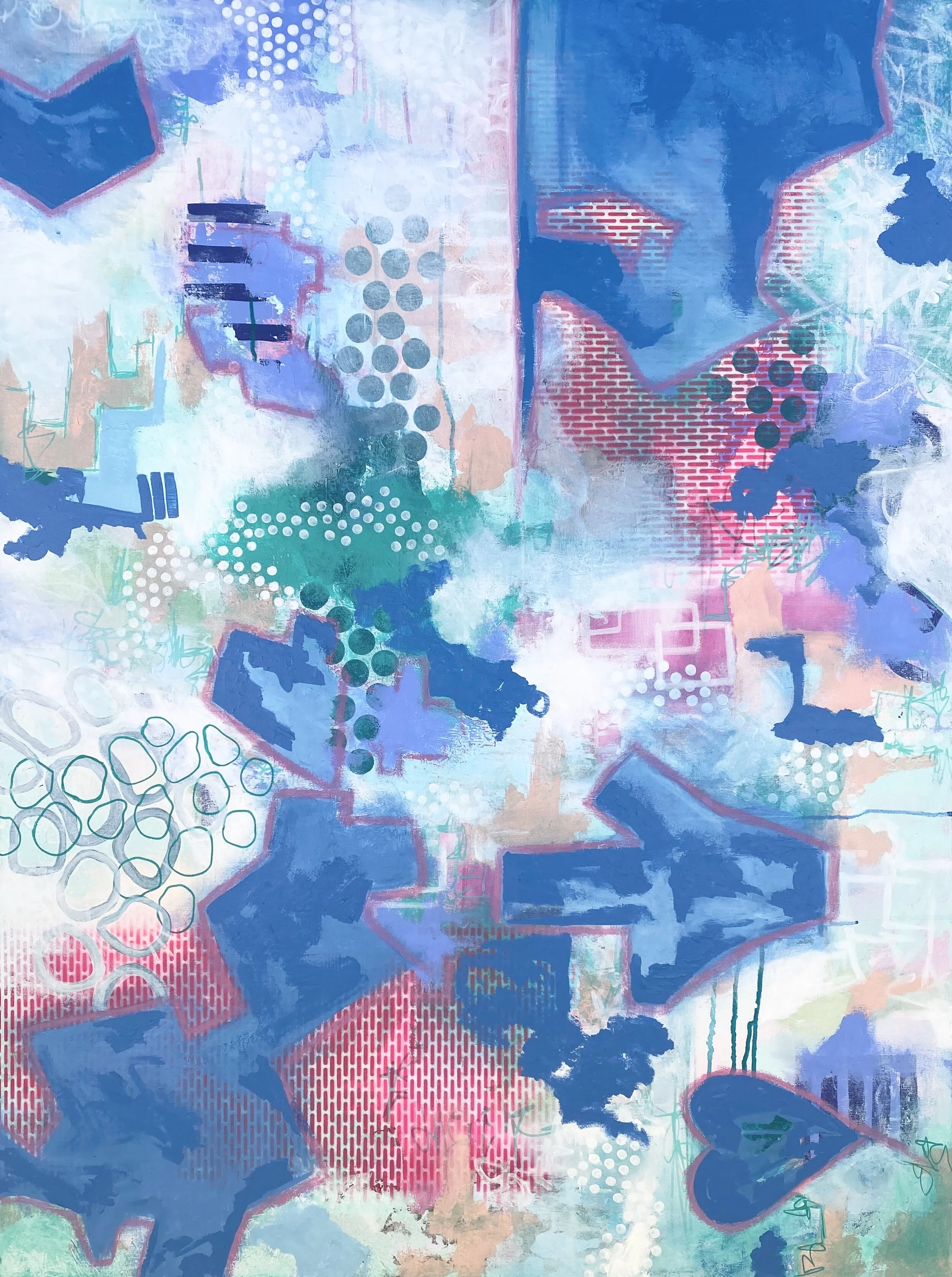 Right Love, 2020, Mixed media on canvas, 48 X 36 inches | INQUIRE