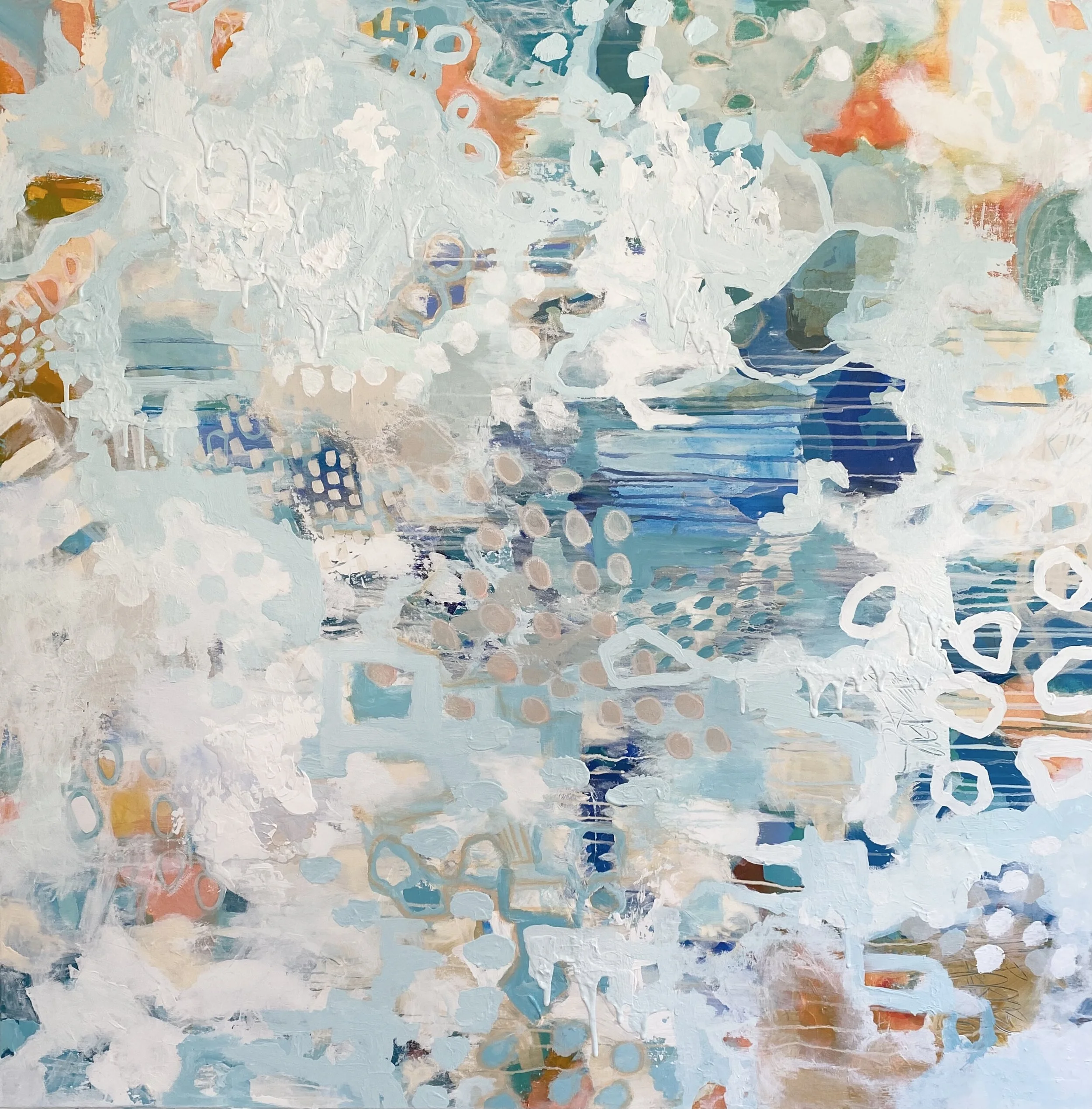 The Sun Will Rise Again, 2020, Acrylic on canvas, 48 x 48 inches | SOLD