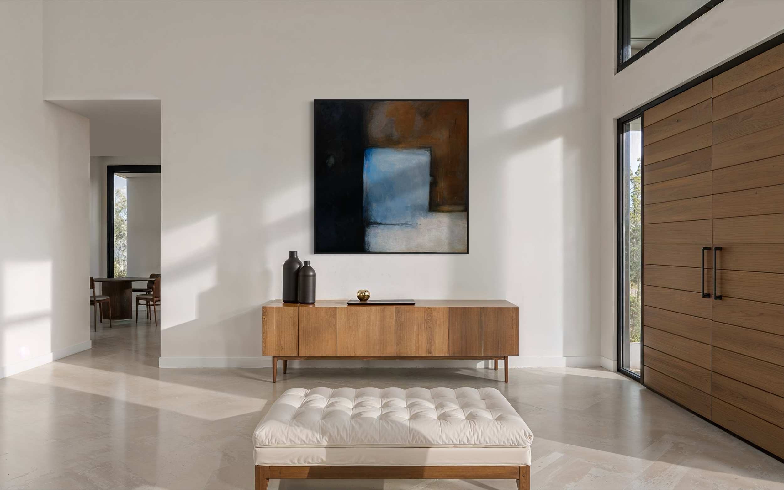 Mara Torres González, A Place to Pause, 2026, Acrylic on canvas, 48 x 24 inches, framed, $5,600