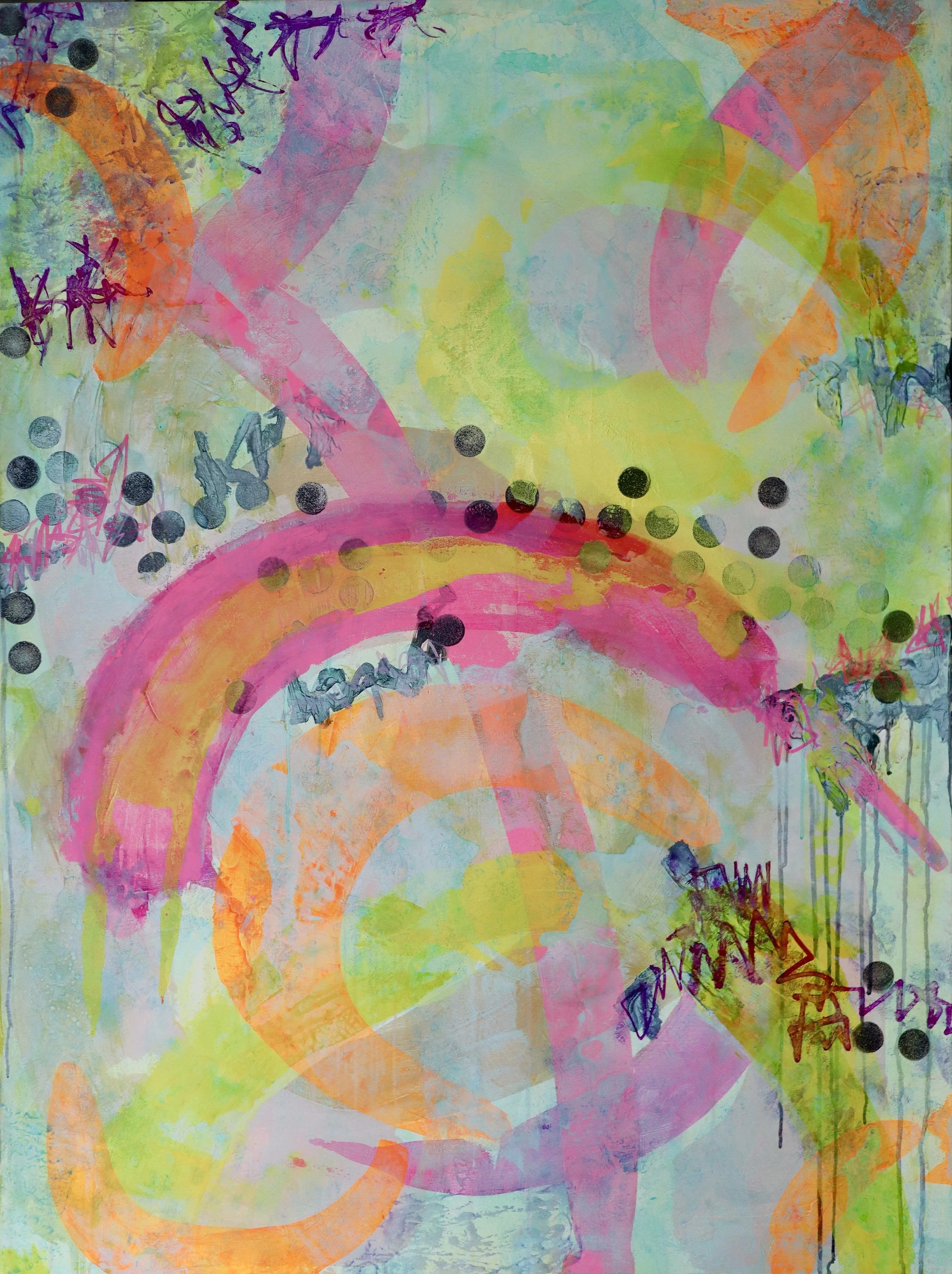 Choose Happy, 2022, Acrylic on canvas, 48 x 36 inches | SOLD