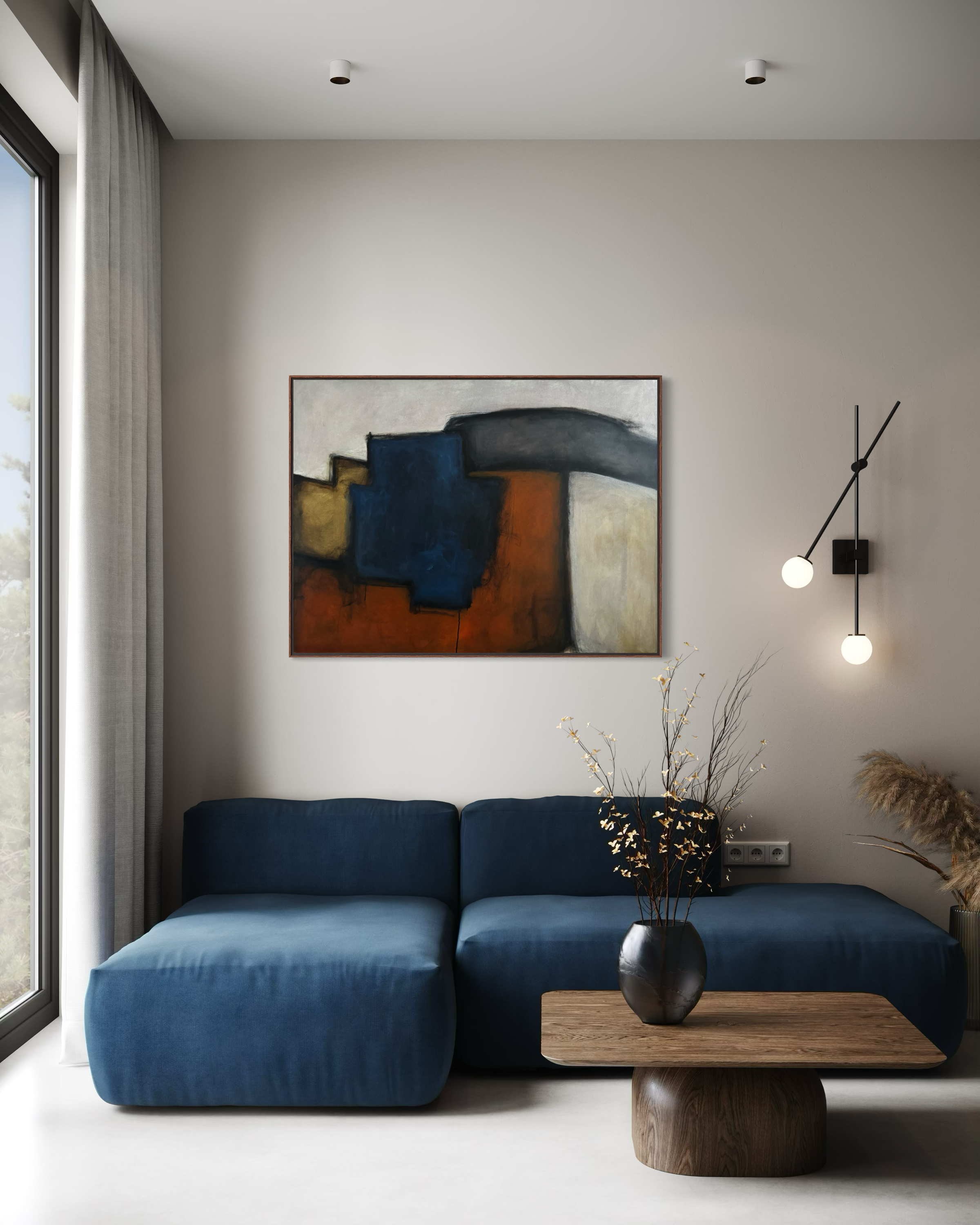 Mara Torres González, Before the Eye Settles, 2026, Acrylic on canvas, 36 x 48 inches, framed, $4,500 SOLD