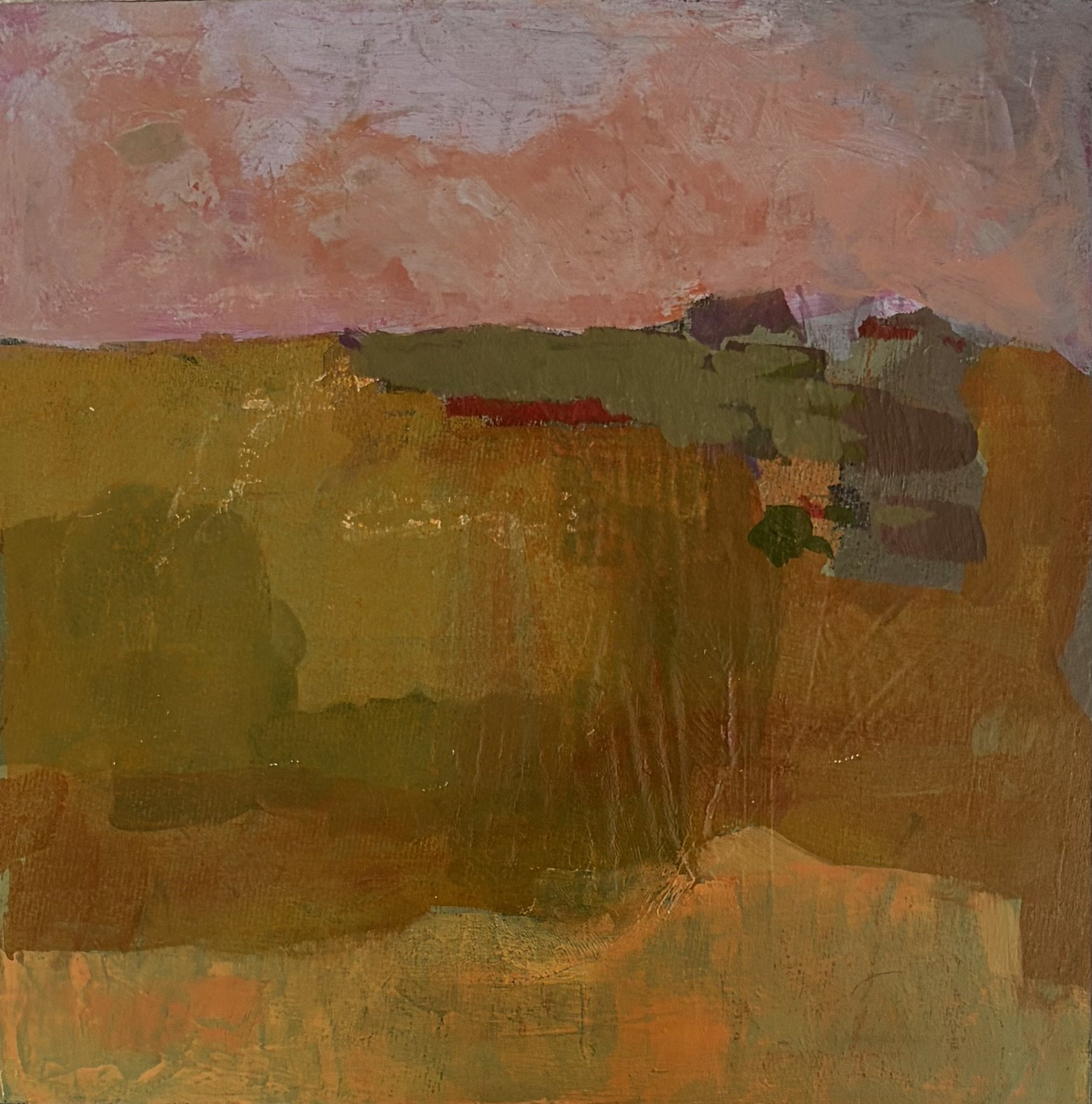 Lori Childers, The Farm You Talked About, 2026, Acrylic on birch board, framed, 12 x 12 inches | $600 