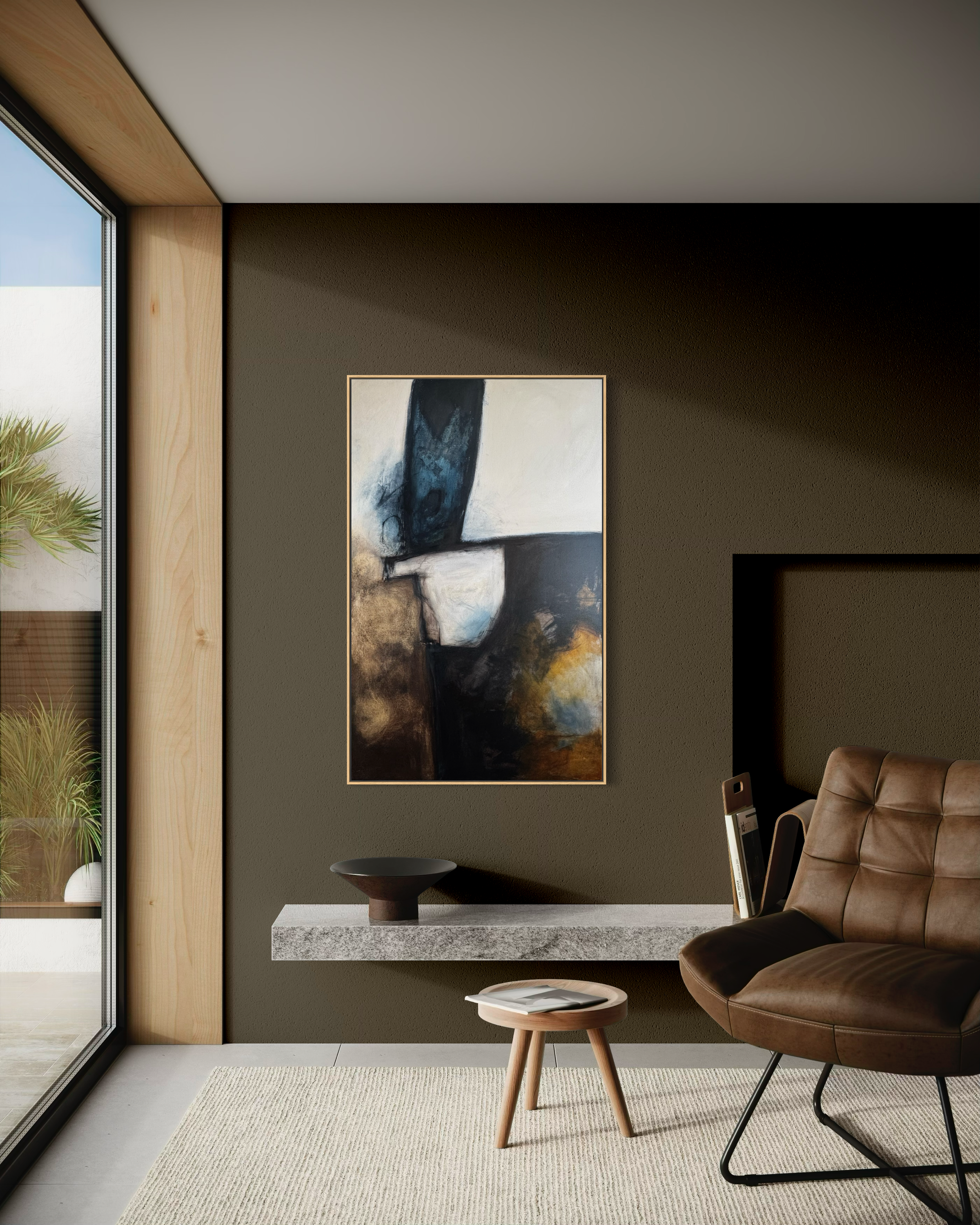 Mara Torres González, What the Dark Allows, 2026, Acrylic on canvas, 48 x 30 inches, framed, $4,000