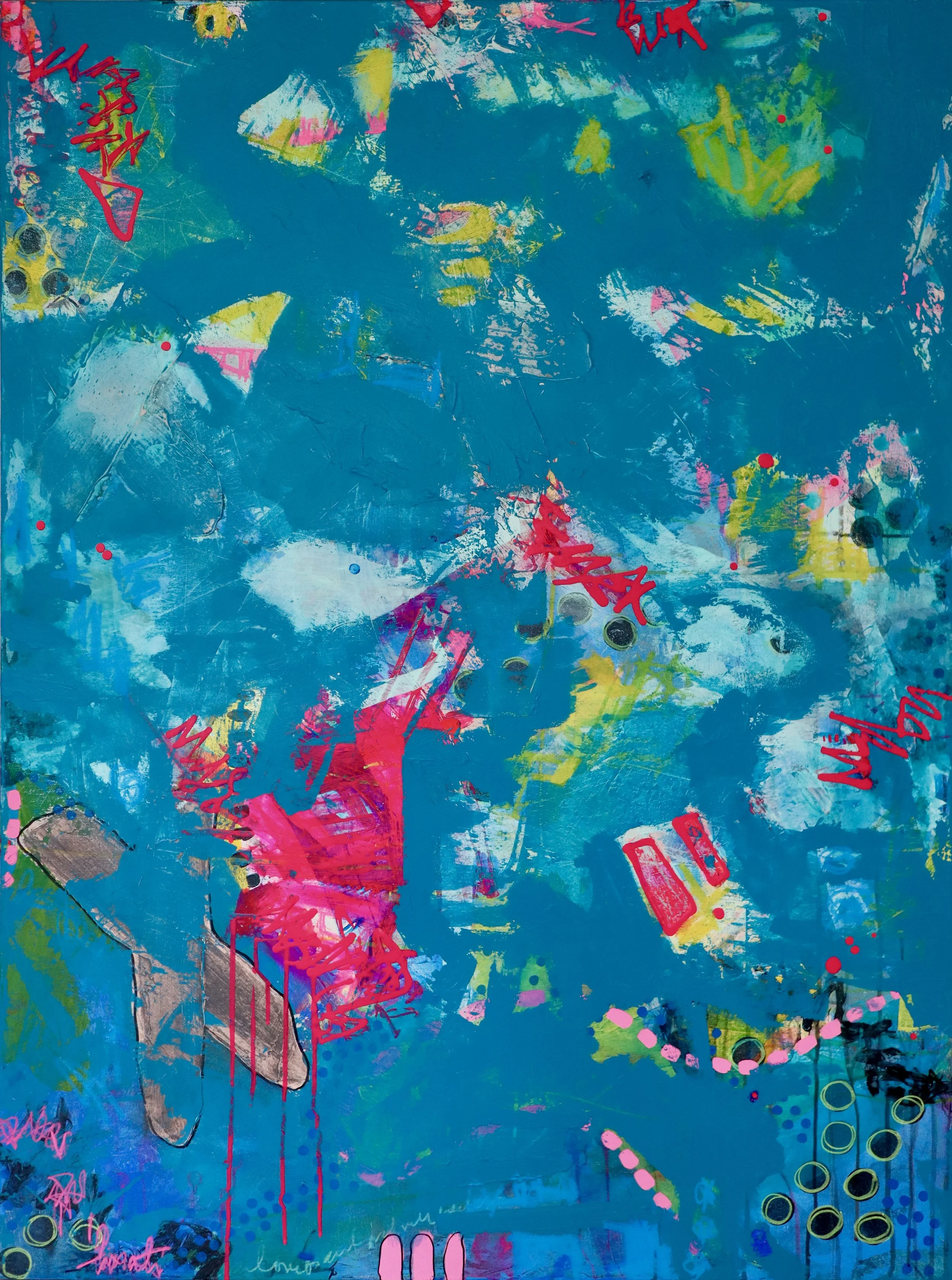 Hidden Gem, 2022, Mixed media on canvas, 48 x 36 inches | SOLD