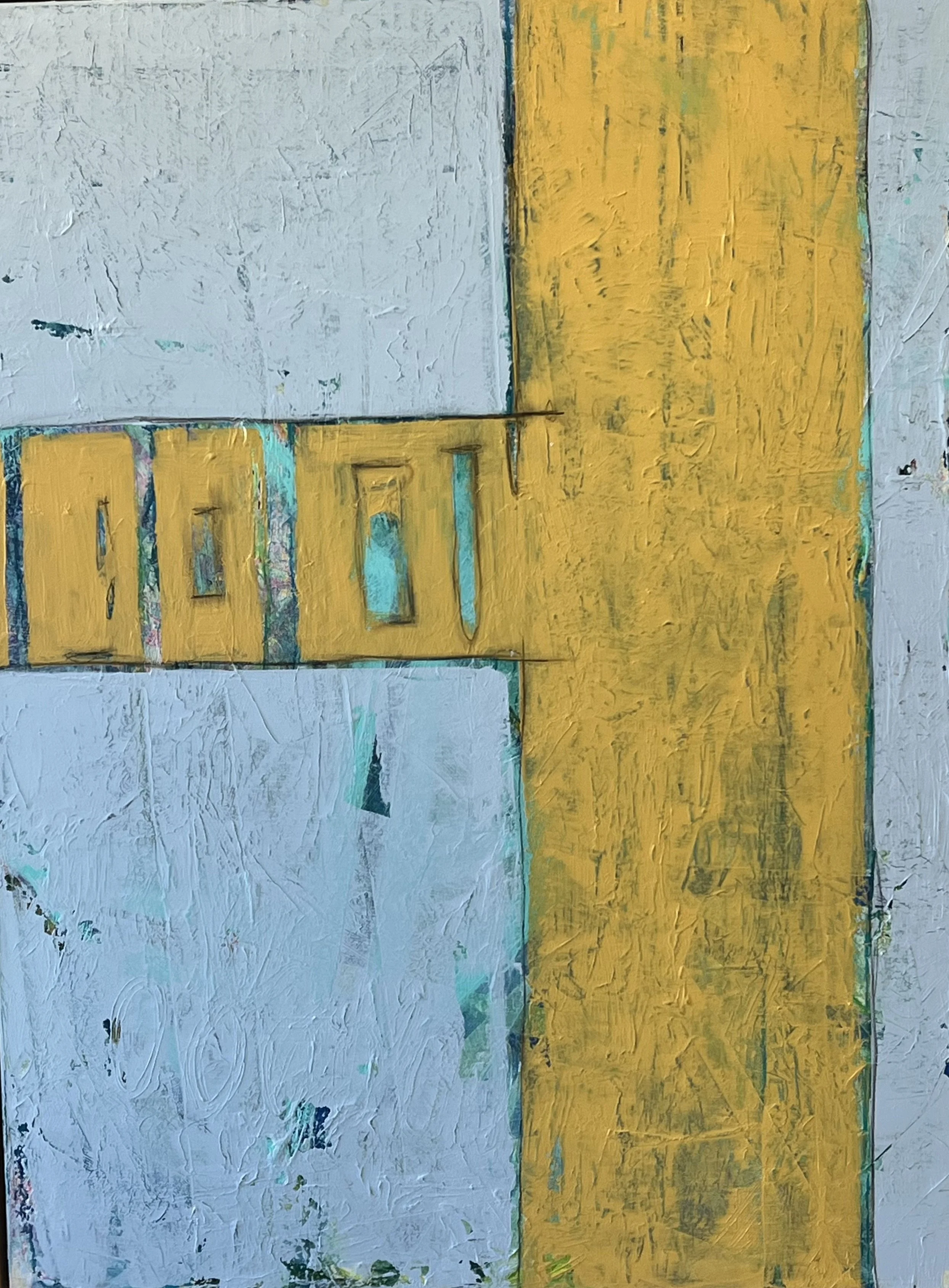 Veiled Vibrancy, 2023, Mixed media on gallery wrapped canvas, 40 x 30 inches, framed | SOLD