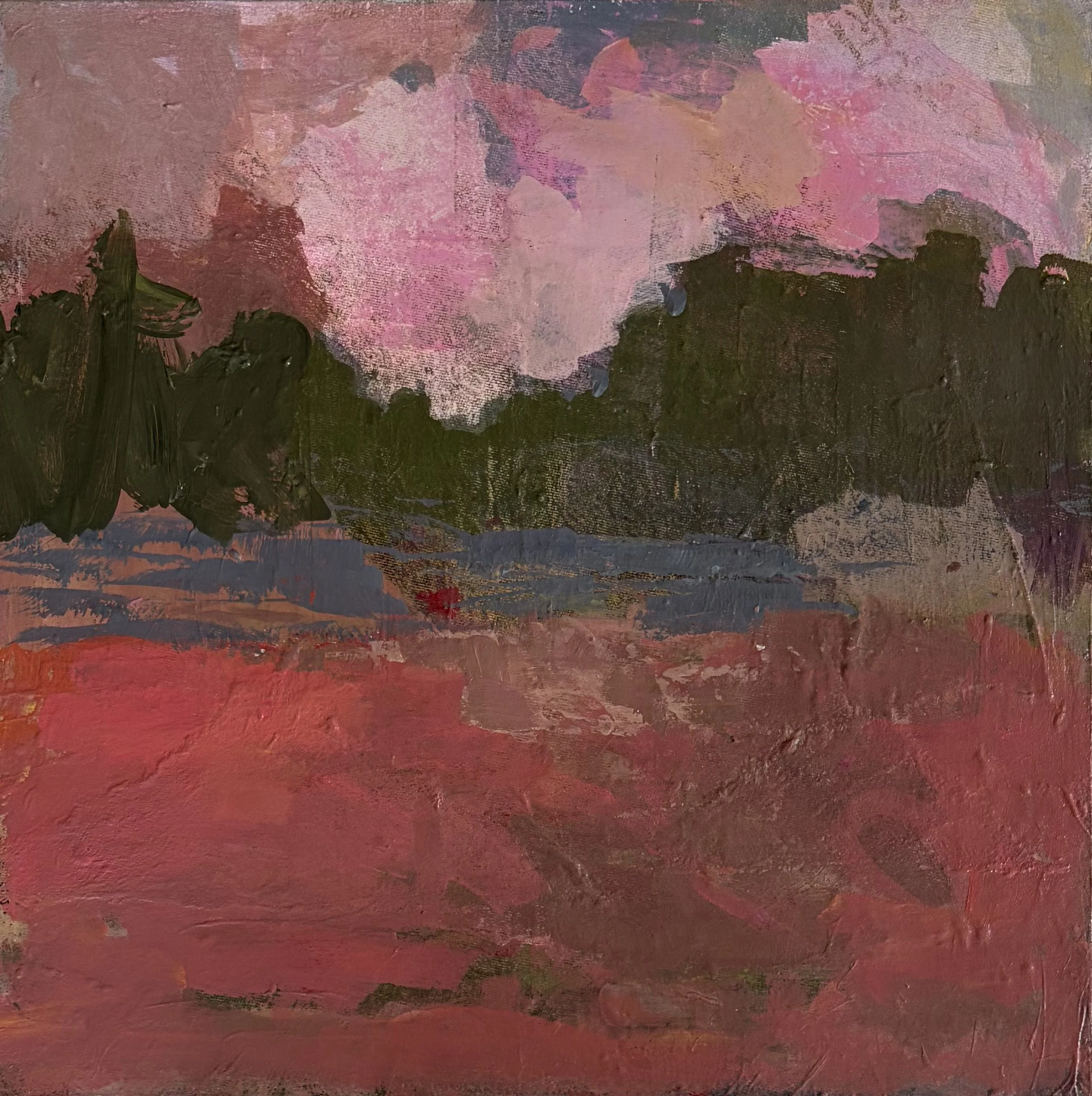 Lori Childers, If I Were Swedish, 2026, Acrylic on canvas, framed, 24 x 24 inches | $2,400