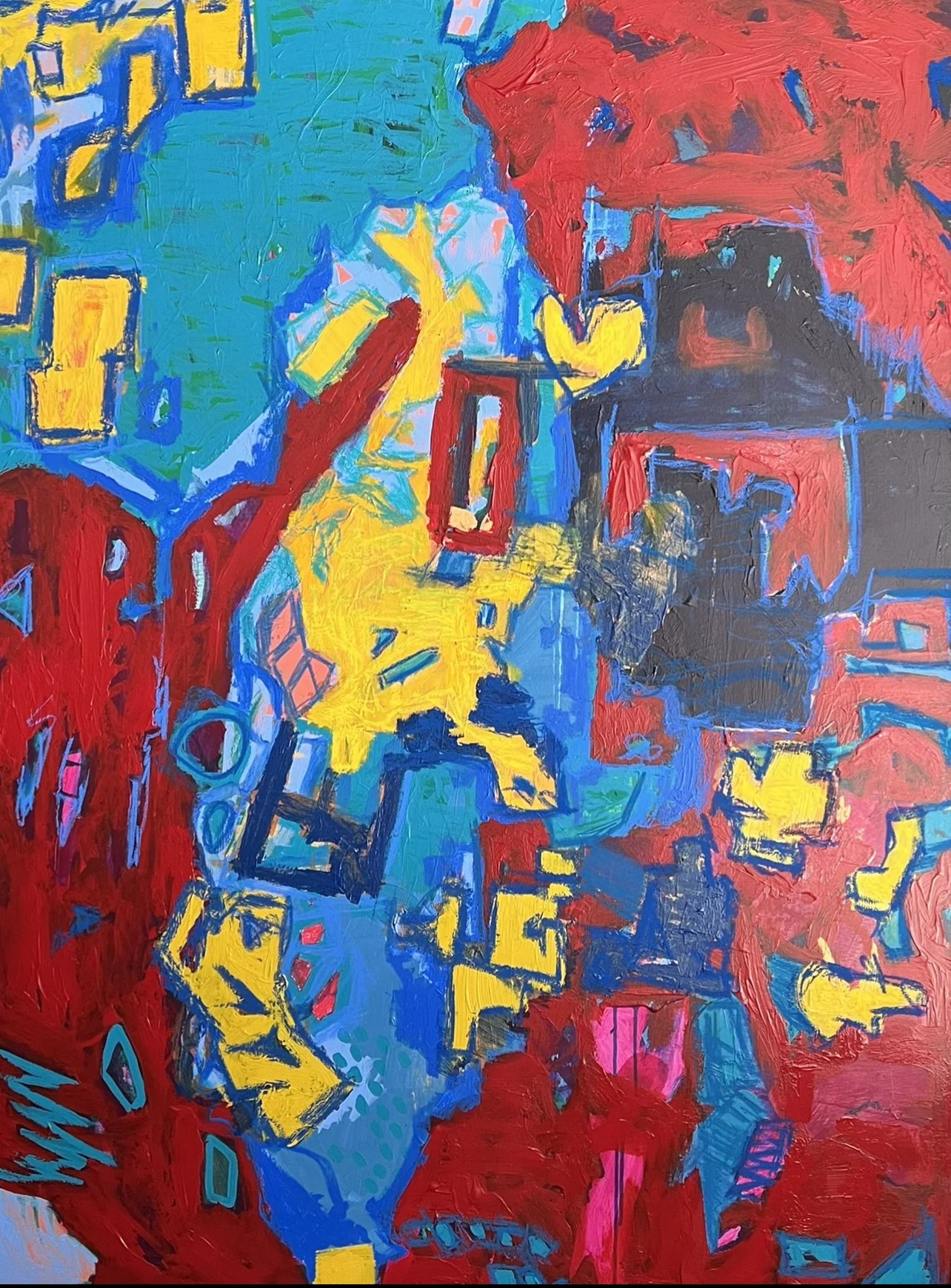 Lingering Fear, 2022, Mixed media on canvas, 48 x 36 inches | SOLD