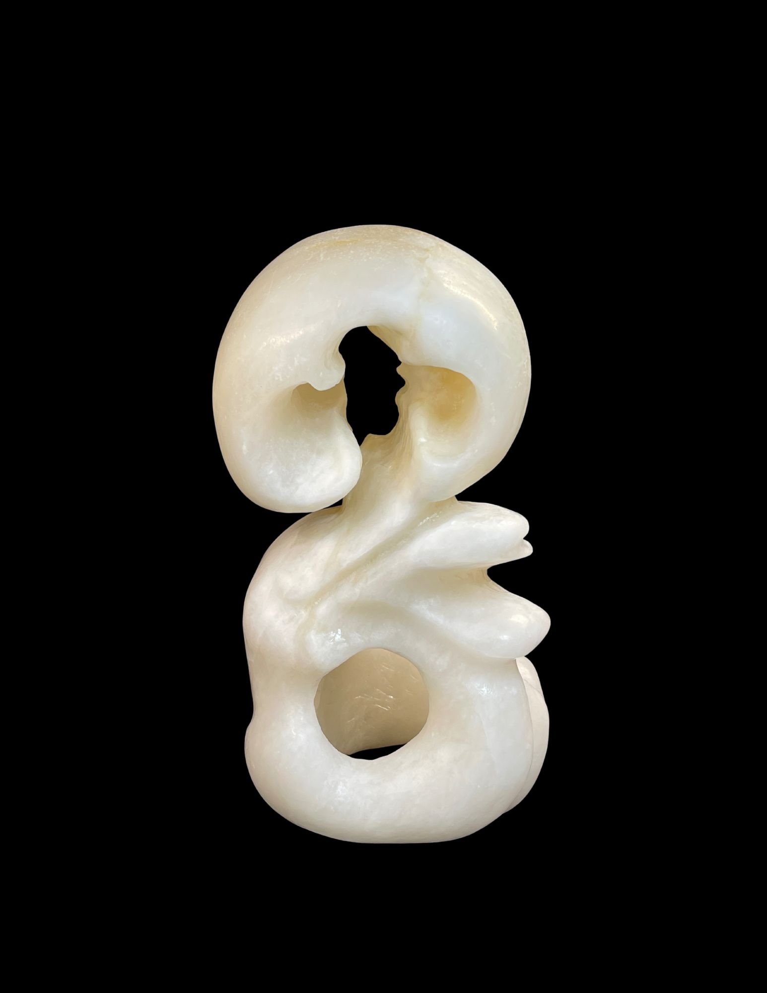 Bruce Robertson, They, 2024, Alabaster stone, 12 x 7 inches, $750