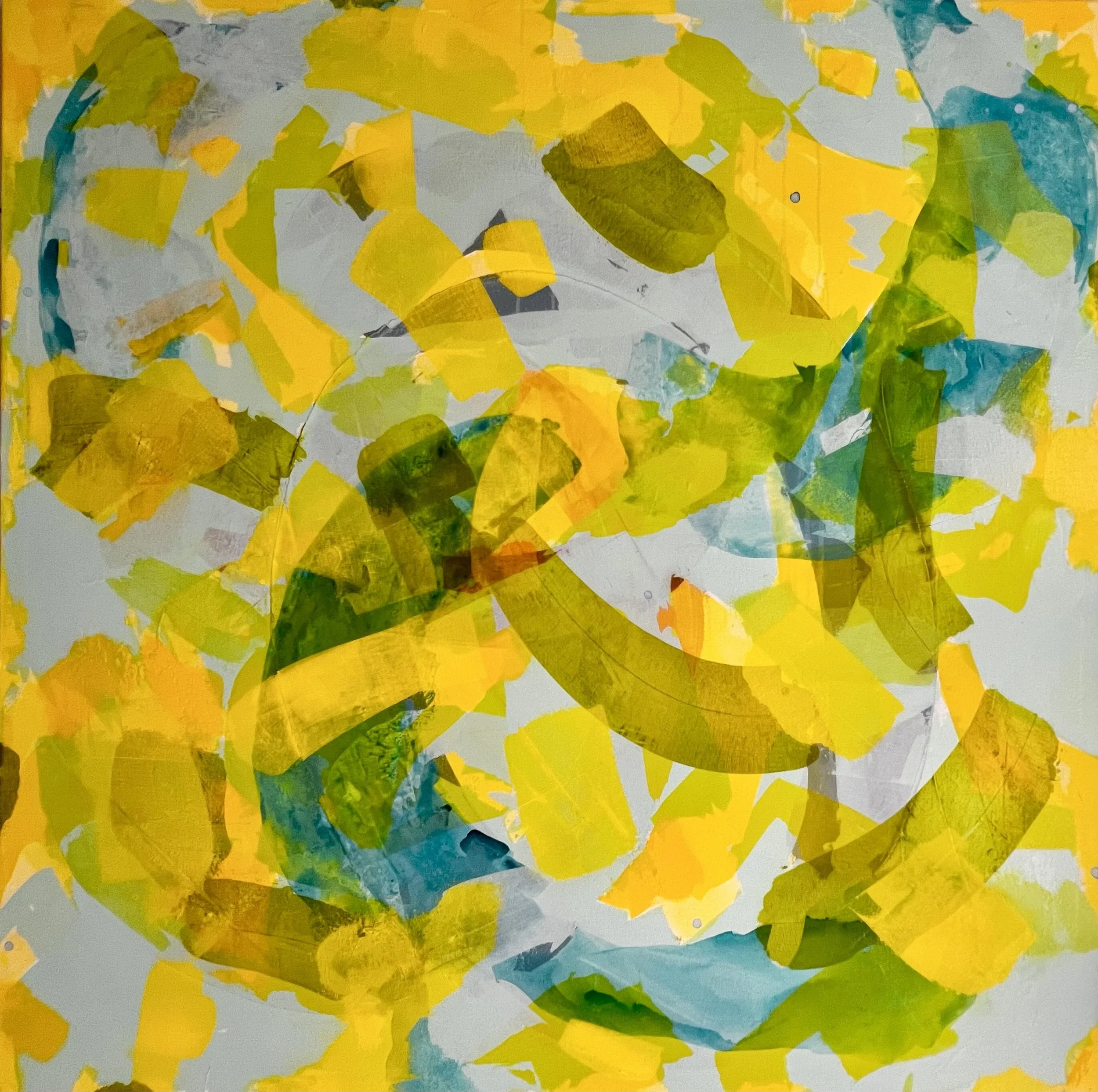 Here Comes The Sun, 2022, Acrylic on canvas, 48 x 48 inches | SOLD