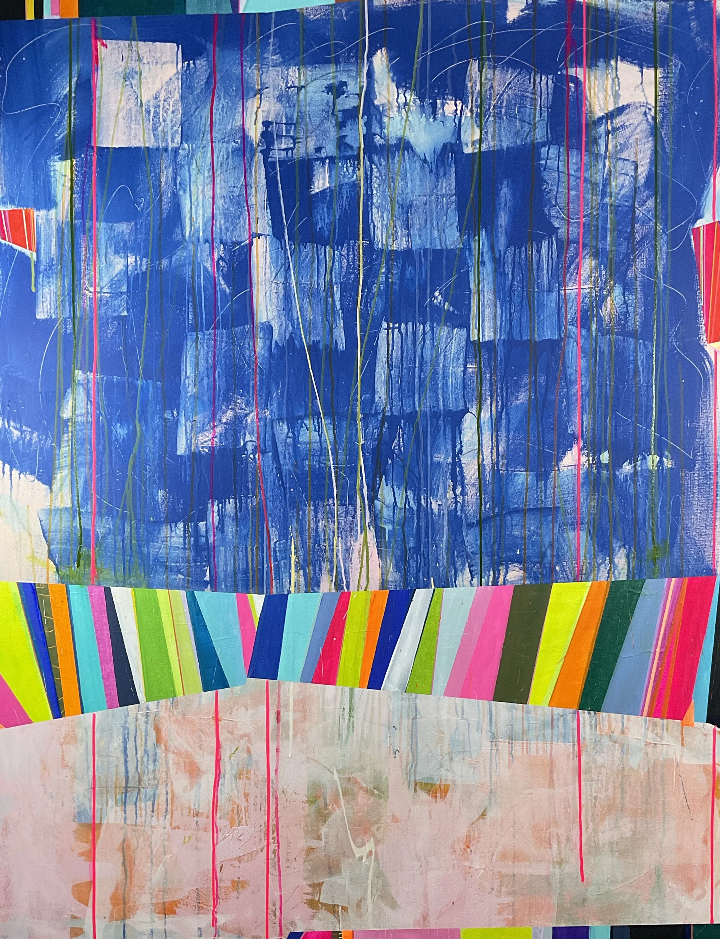 Judy Robertson,
Hope in the Midst of Chaos, 2026,
Acrylic and graphite  on gallery-wrapped canvas, framed,
60 x 48 x 1.5 inches | $5,600