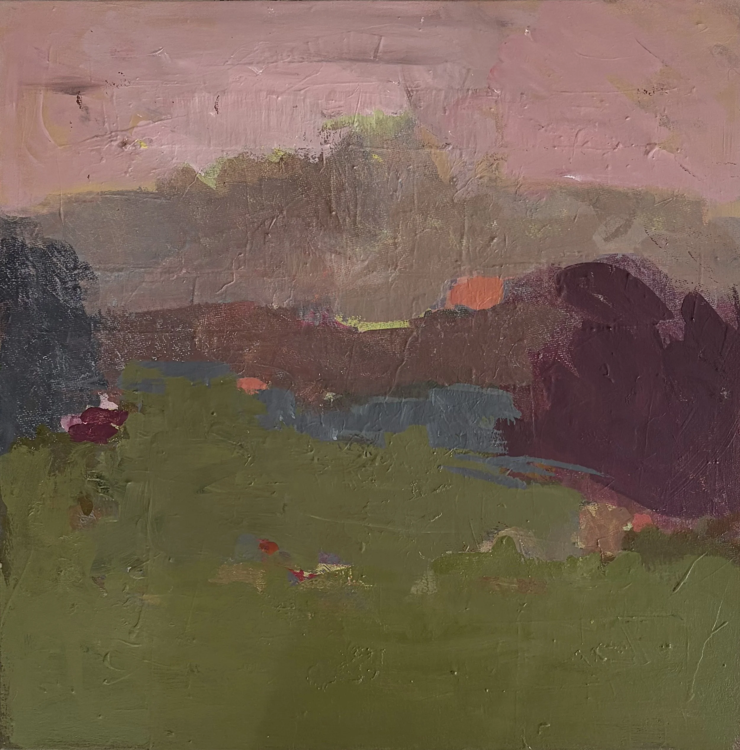Lori Childers, Do You Remember That Day, 2026, Acrylic on canvas, framed, 24 x 24 inches | $2,400 | SOLD