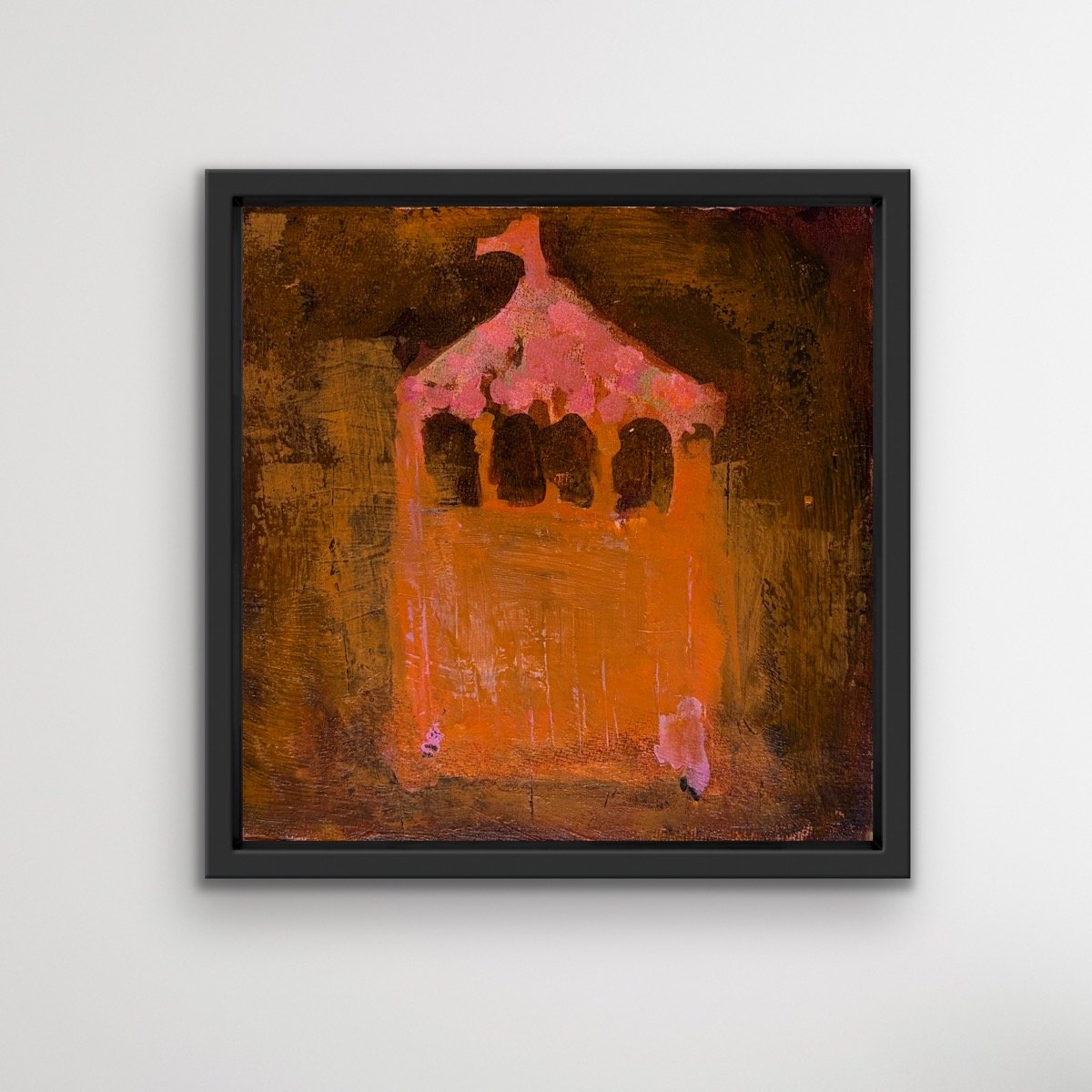 Lori Childers, They Were Brimming Full Of Happiness, 2026, Acrylic on birch board, framed, 10 x 10 inches $500