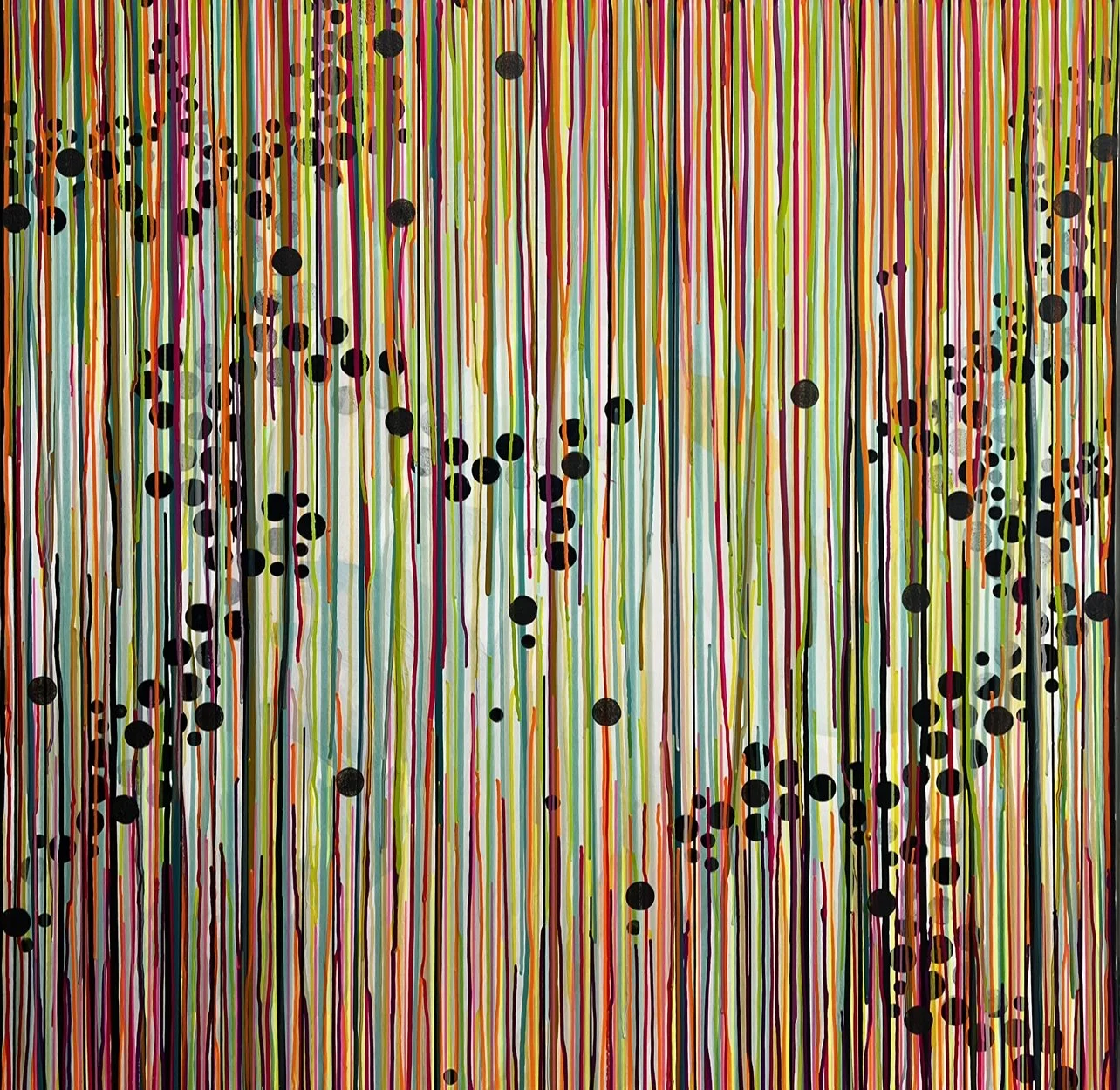 Candy Raindrops, 2022, Acrylic on canvas, 48 x 48 inches| SOLD