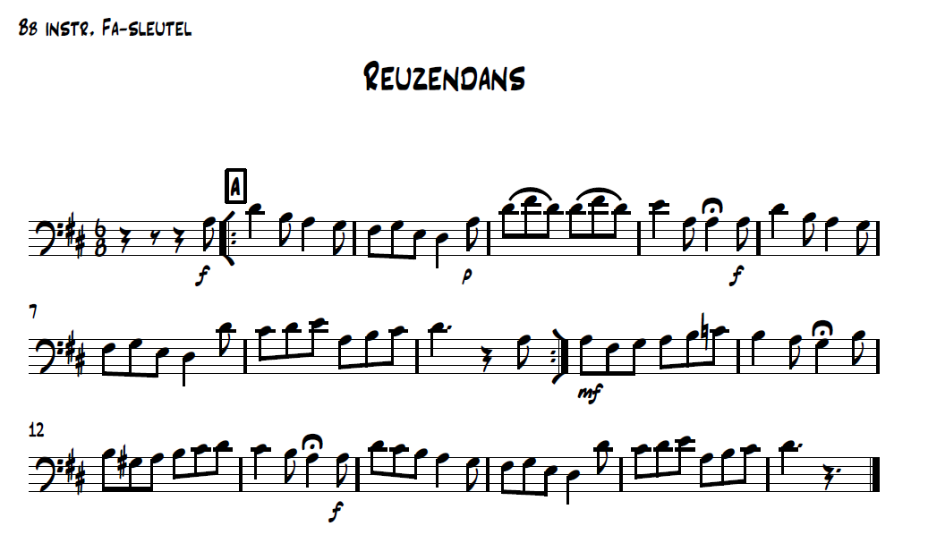 Partituren Reuzenlied Reuskens Borgerhout