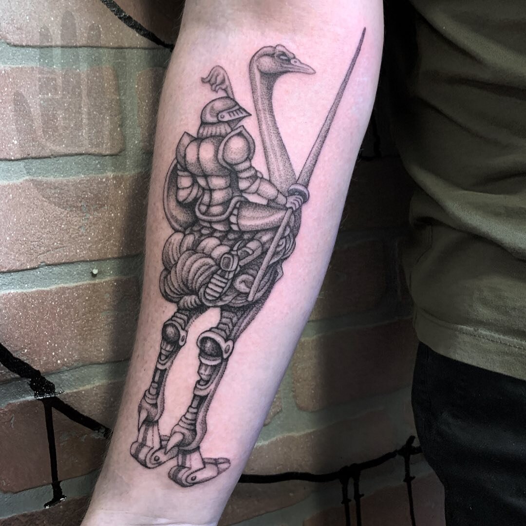 Ready player one: Choose your bird
.
.
.
#blackwork 
#stippletattoo 
#dotworktattoo 
#austintattoo 
#gamertattoo 
#joust