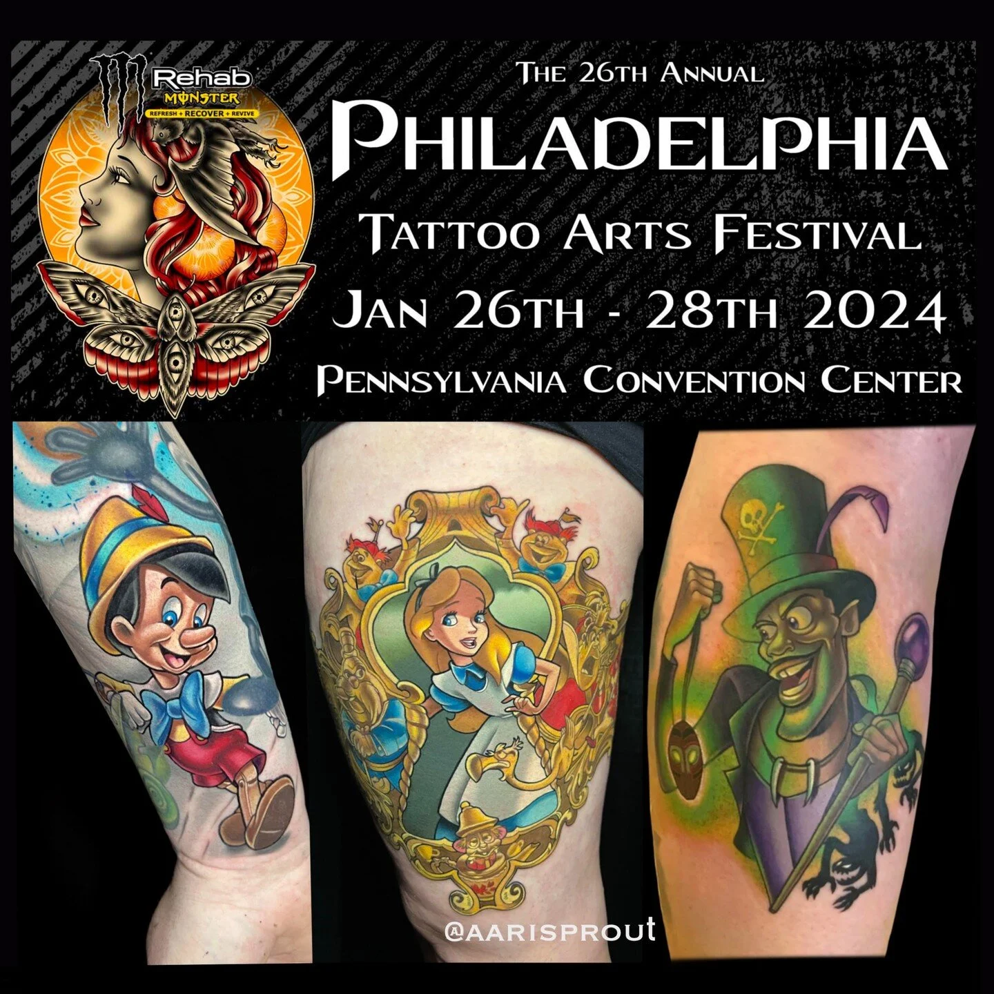 🎉Let's make some rad tattoos at #philadelphiatattooconvention2024 !!
Submit your request and preferred theme. SUBJECT : Philadelphia Convention
EMAIL : office@candymachinetattoo.com
WATCH YOUR EMAIL 🎉
#philadelphiatattooartsfestival 
#DisneyTattoo 