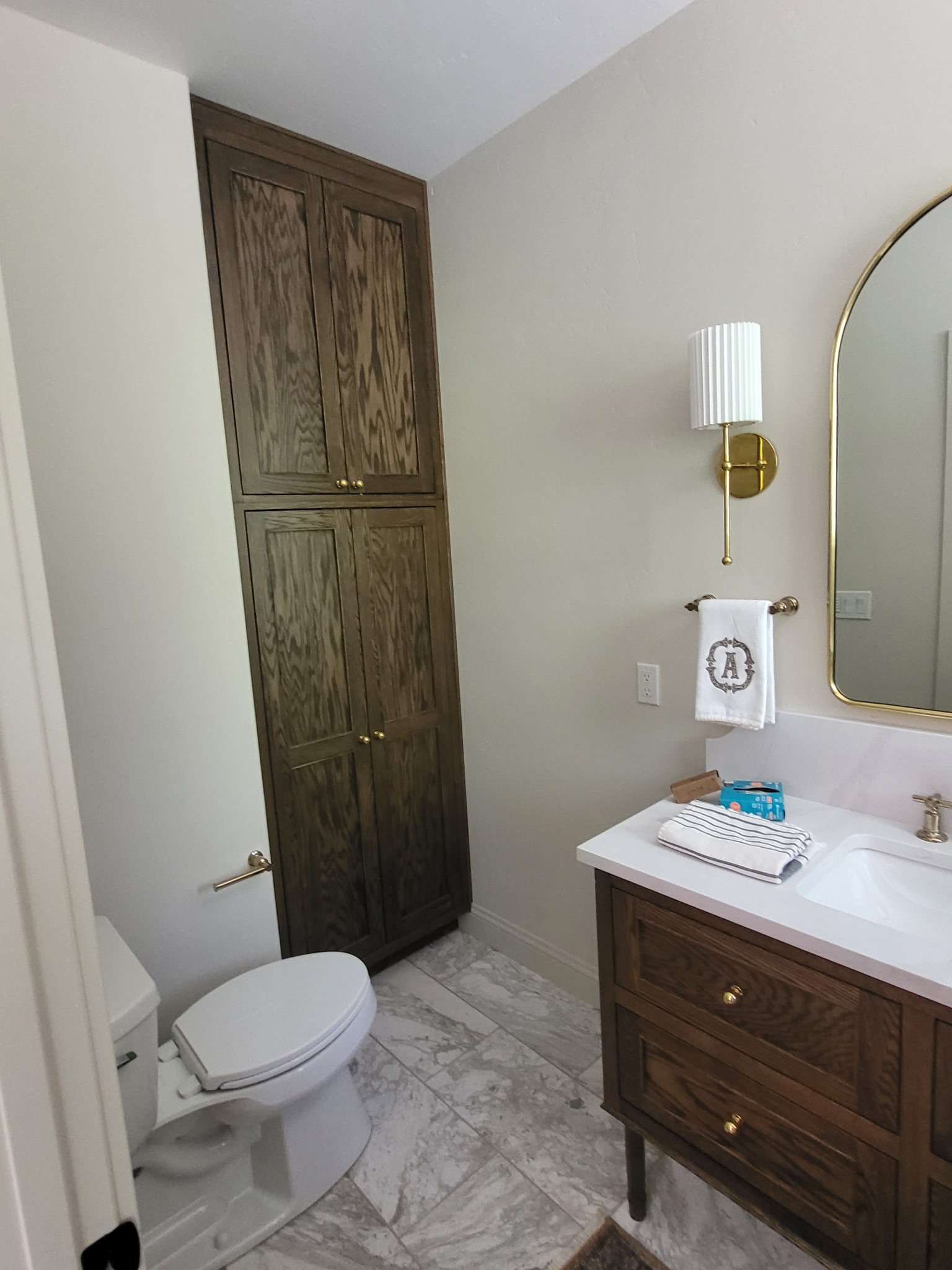 Vanity and Linen Cabinet Made Locally in Durango Colorado for Telluride CO