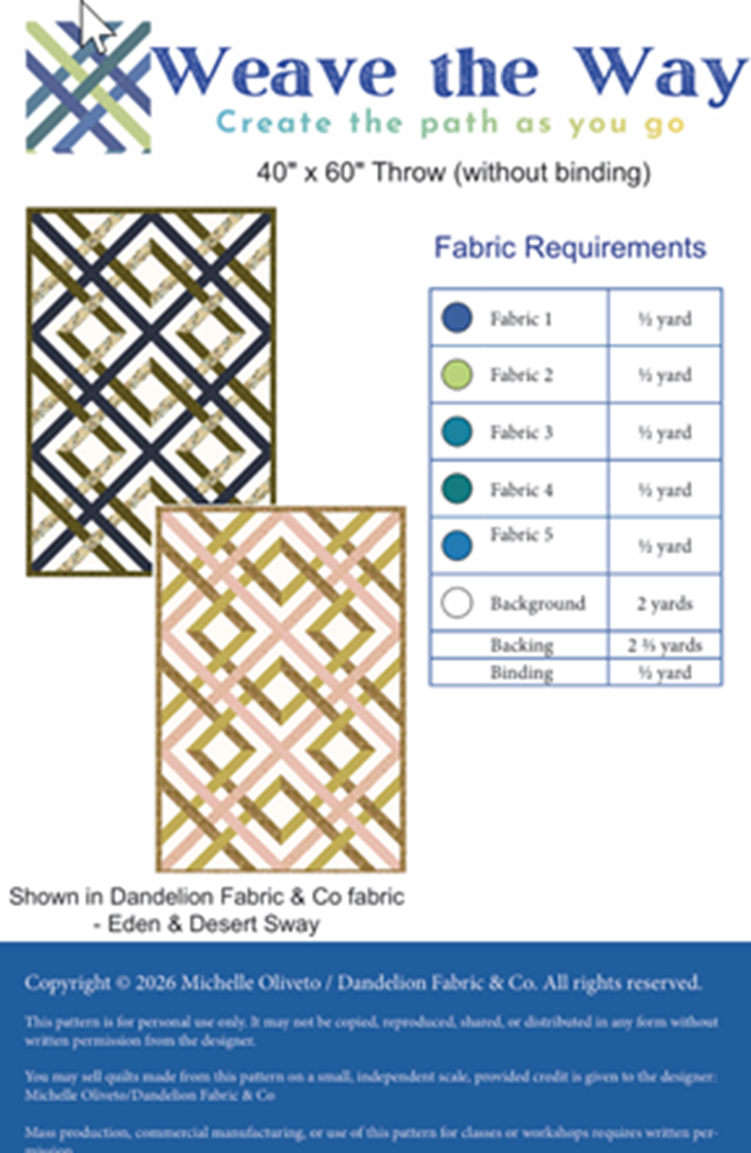 Weave The Way Quilt Pattern
