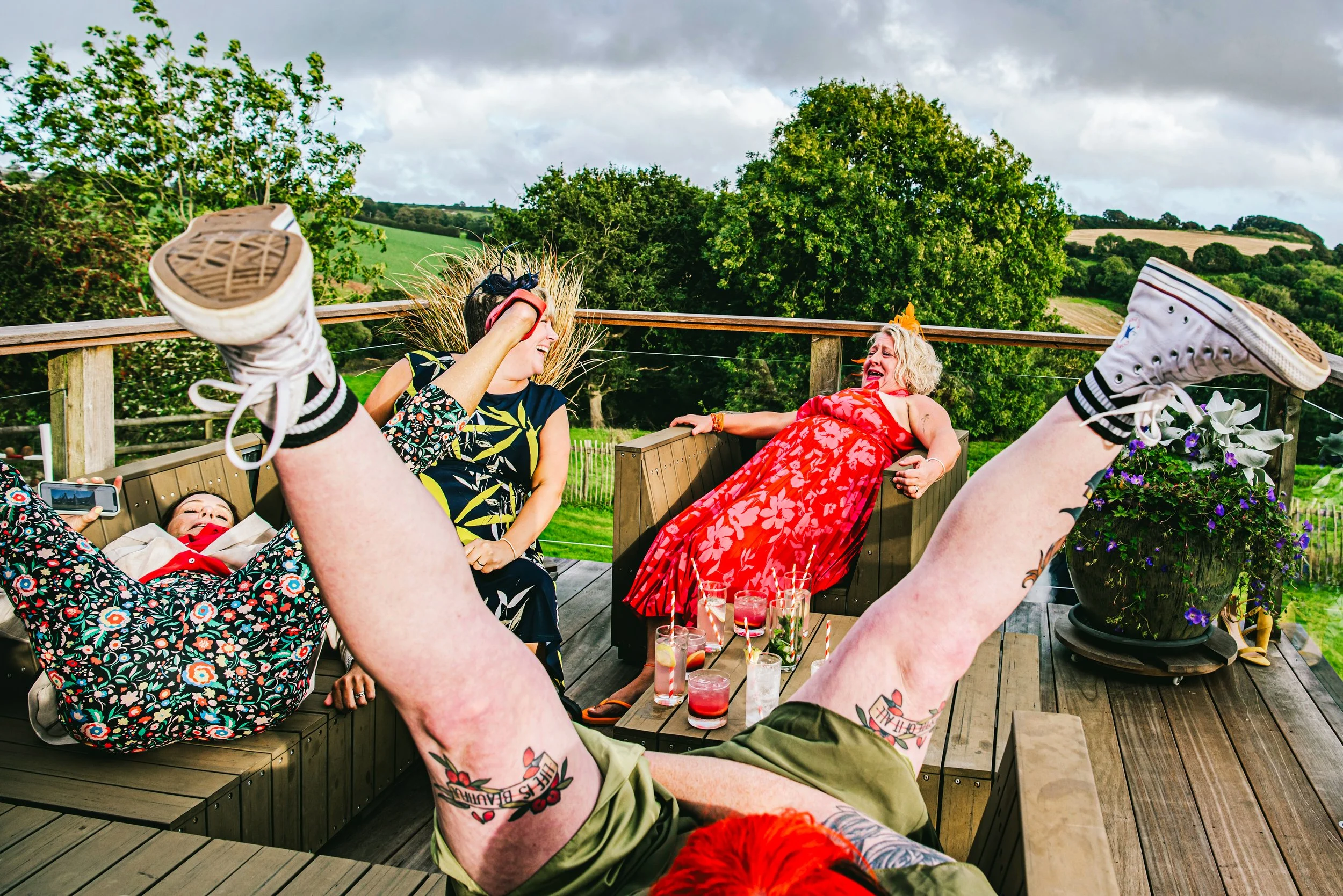 Storytelling wedding photography in Cornwall, Southwest UK. Fun wedding photography Cornwall. Candid wedding photography.  Natural wedding photos. Wild wedding. Leah Karen Photography. Leah K-Photography. The Stack House Unique Homestays Cornwall wed