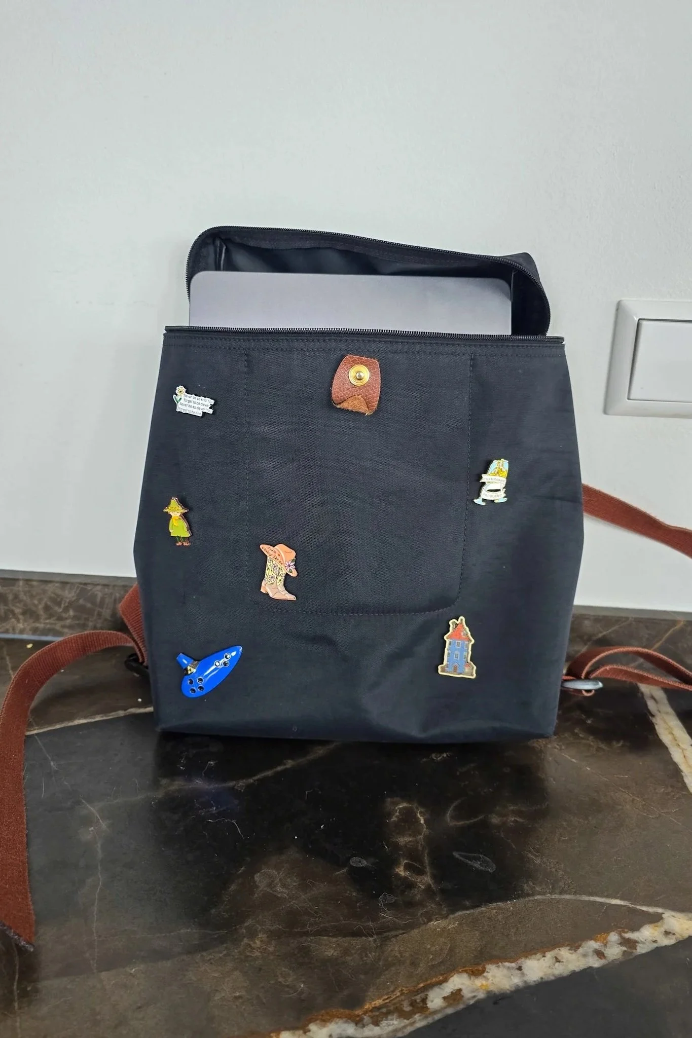 Longchamp Le Pliage Laptop Custom Pins